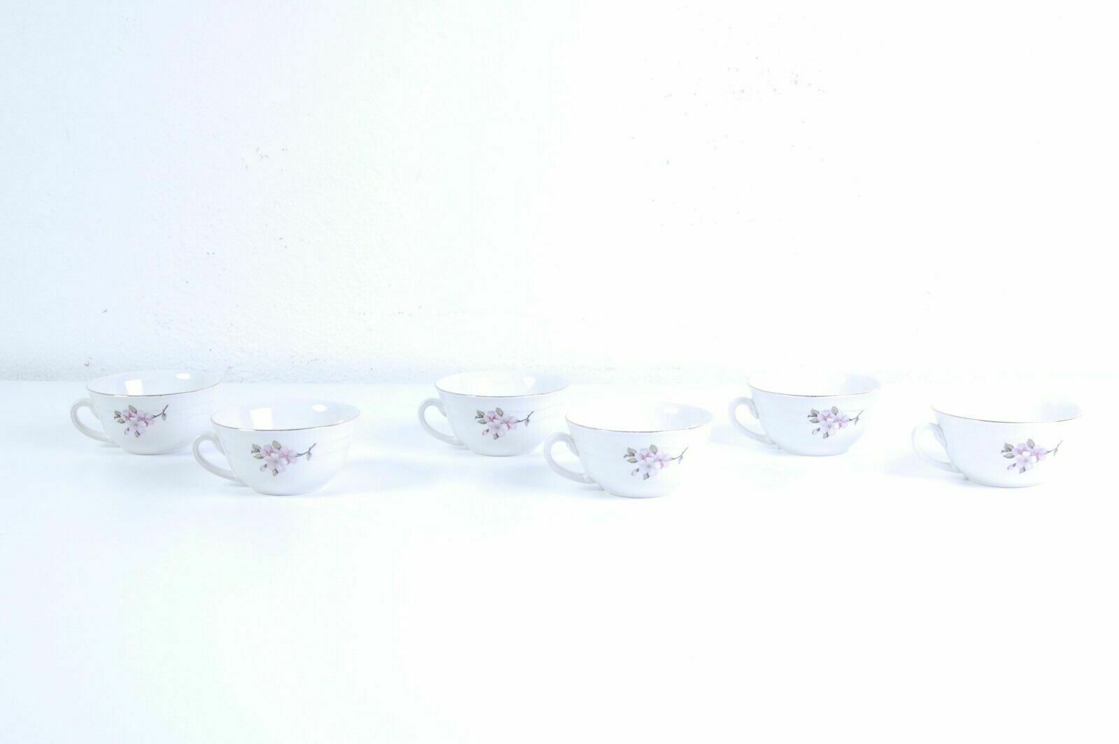 125.0 Laveno Ceramic Tea Coffee Service 6 People With Peach Blossom Teapot From The 1950s photo