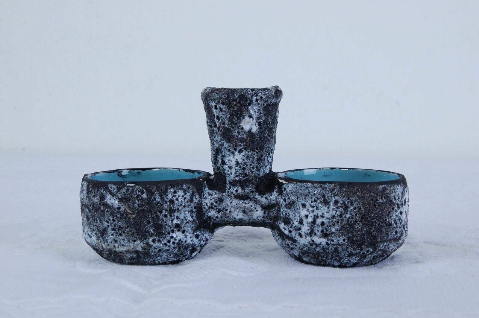 photo furniture Pitcher Oil Vinegar Table Set Enamelled Lava Stone Memory Of Pompeii In Lava