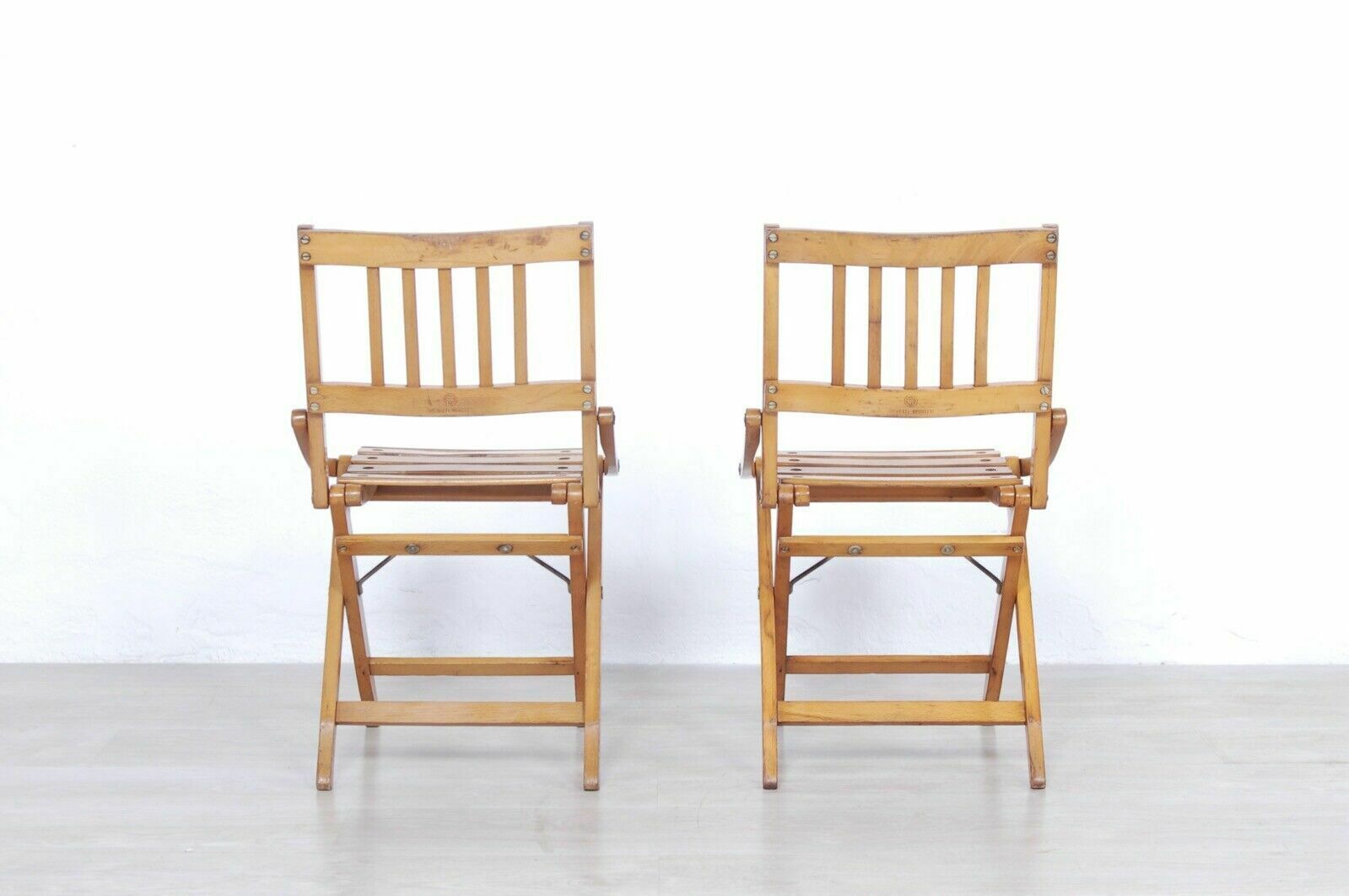 Fratelli Reguitti Folding Chair Pair Of Children's Wooden Chairs From The 60s, Vintage photo buy