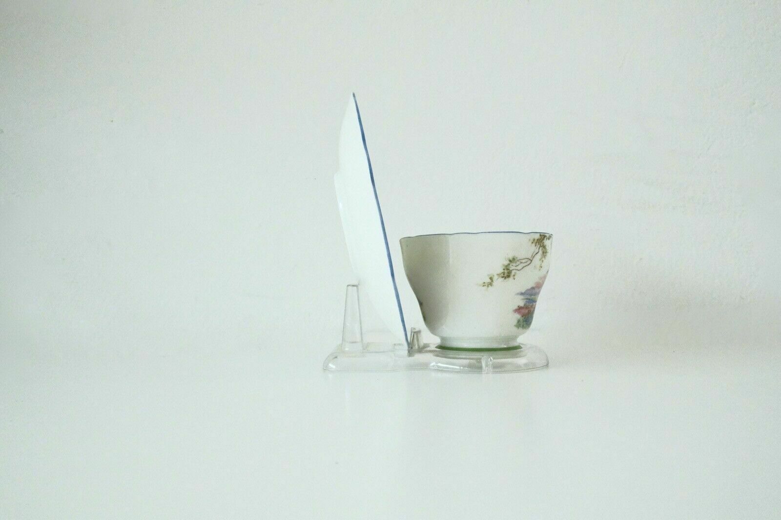 Aynsley England Bone China Landscape Birch Collection Teacup With Stand photo furniture