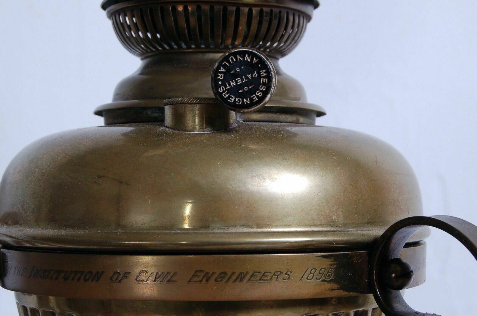 Lighting Trevithick Award Alfred Szlumper Electrified Brass Oil Floor Lamp photo