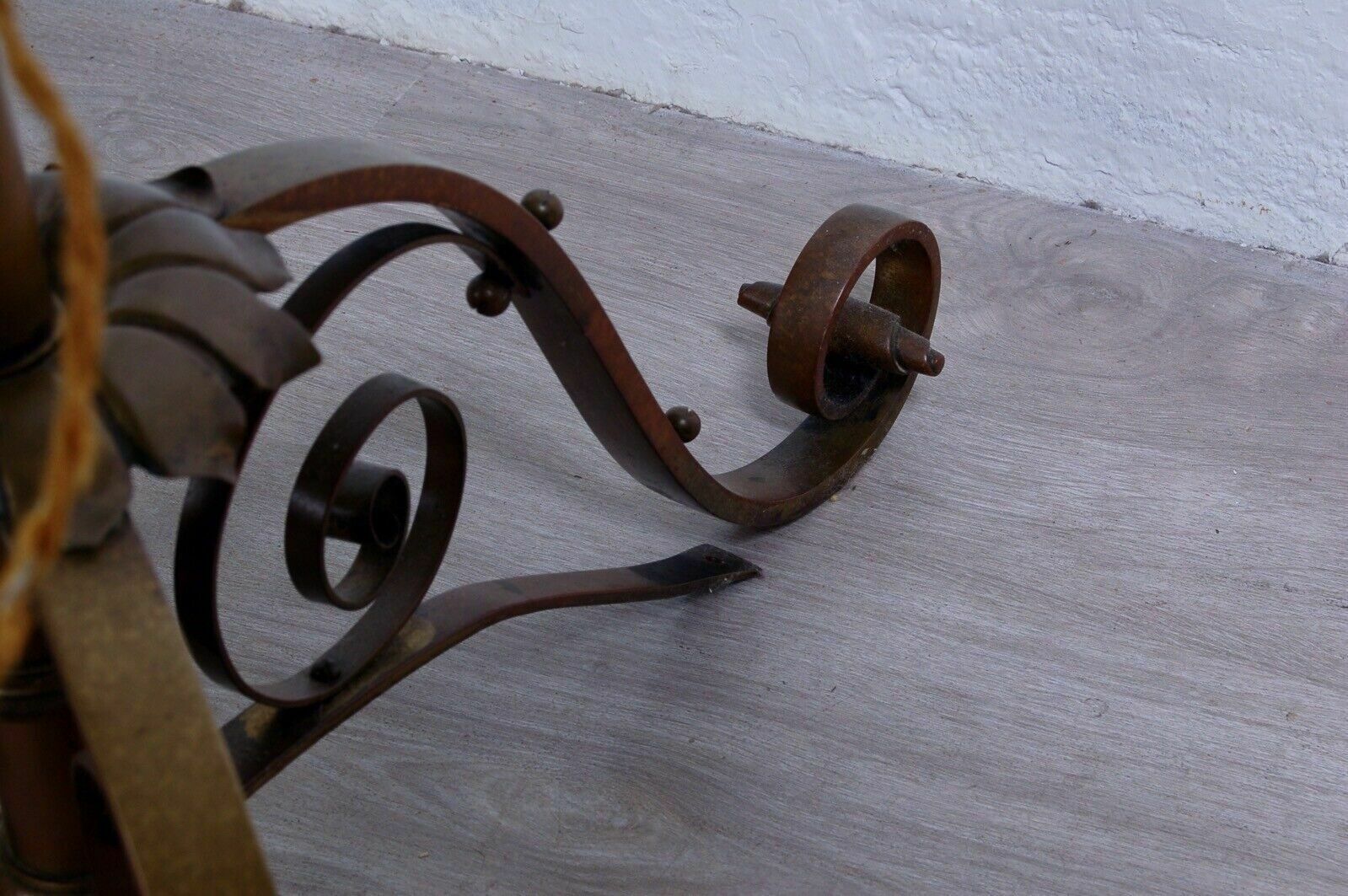 316.0 Trevithick Award Alfred Szlumper Electrified Brass Oil Floor Lamp photo