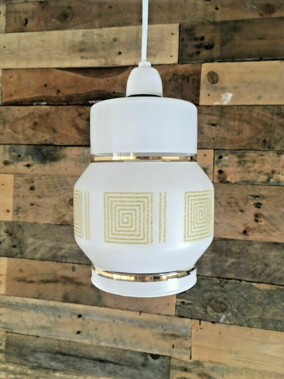 50.0 Greek Key Glass Light Lamp Shade photo