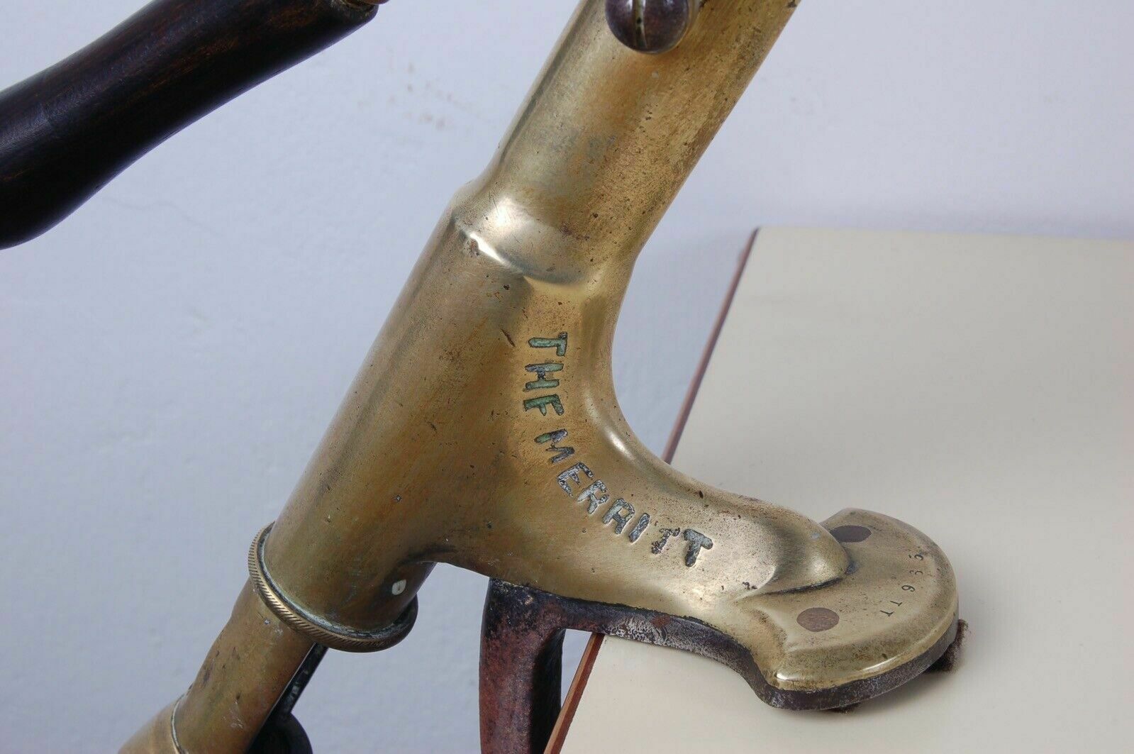 Bench Corkscrew In Brass With Iron Vice The Merritt English Lever Mid 800 photo 1001.0