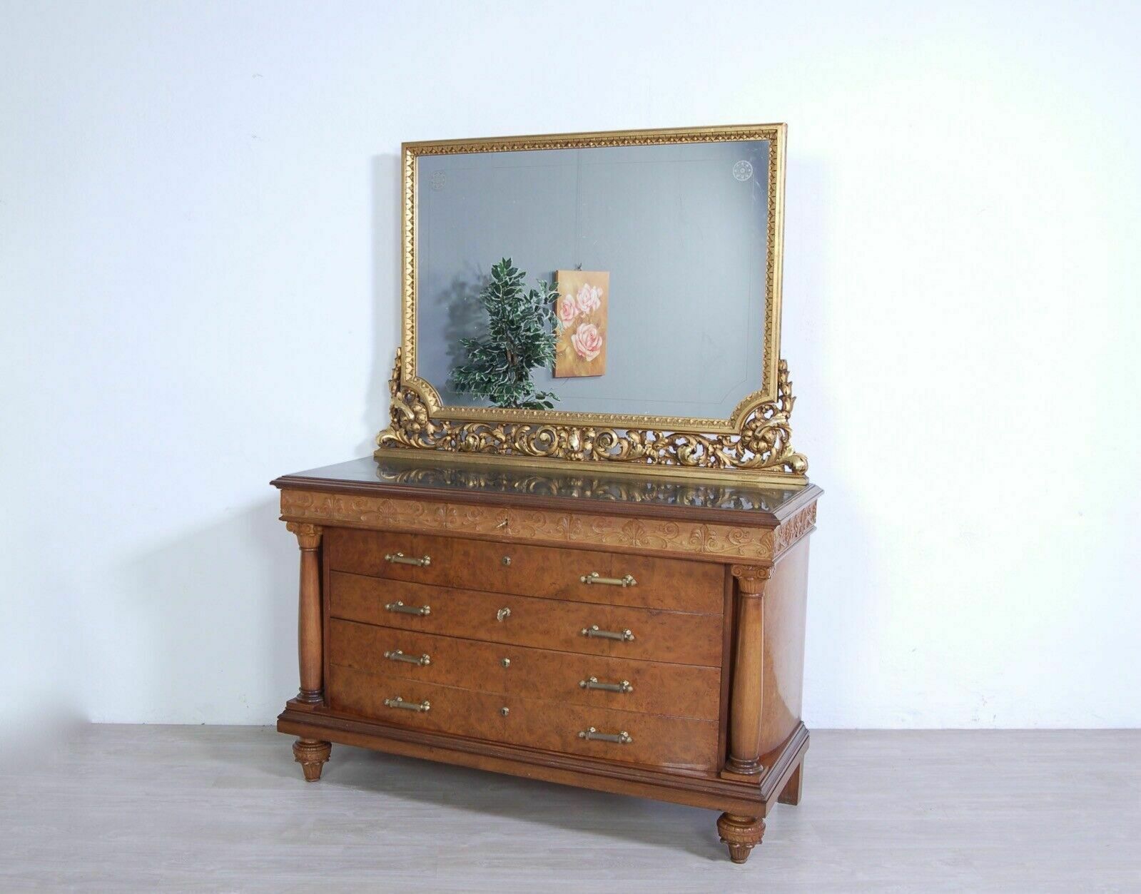 Liberty Chest Of Drawers Large Chest Of Drawers Gilt Frame Mirror Green Marble Top