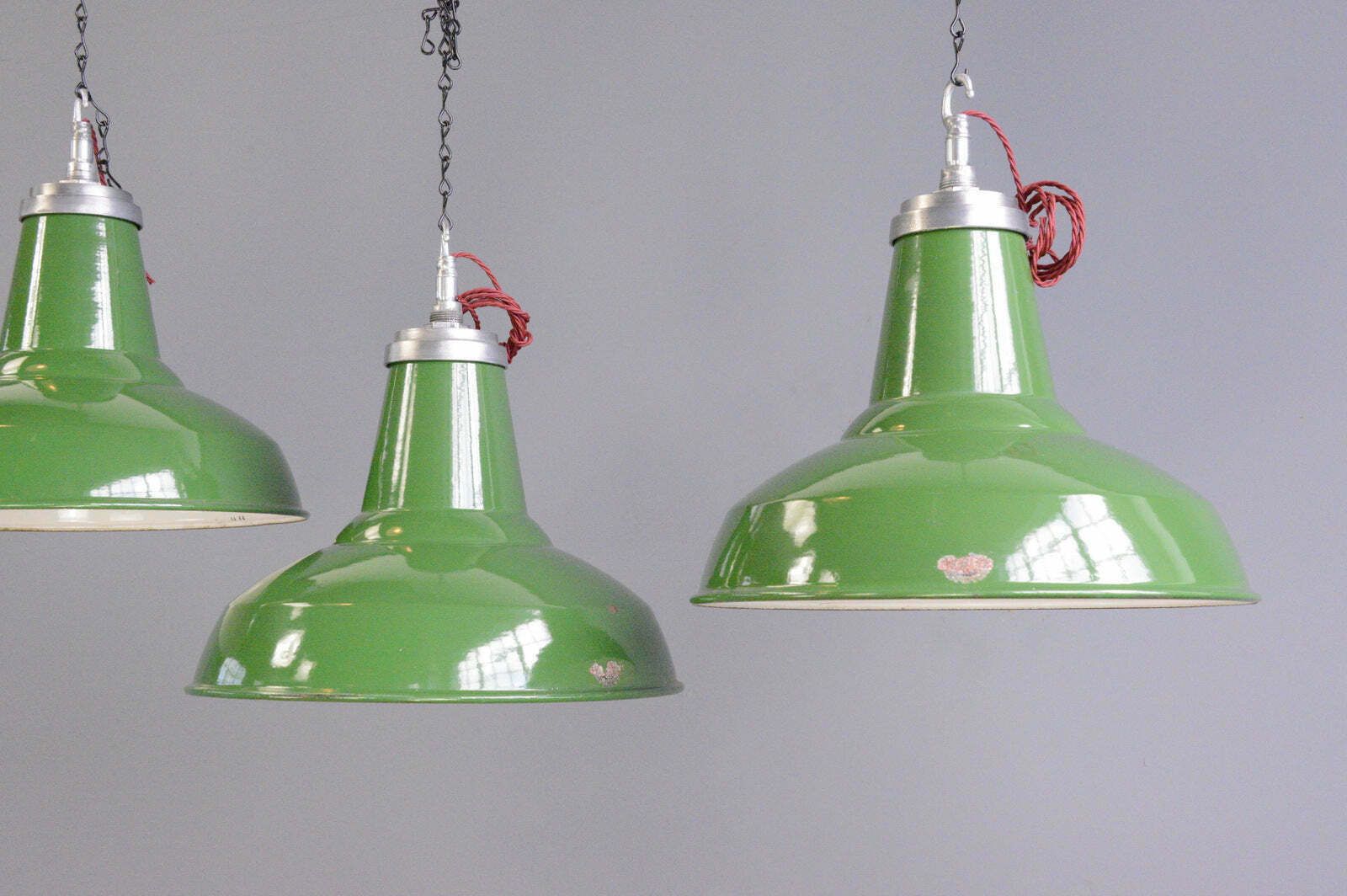 English Factory Lights By Thorlux Circa 1950s