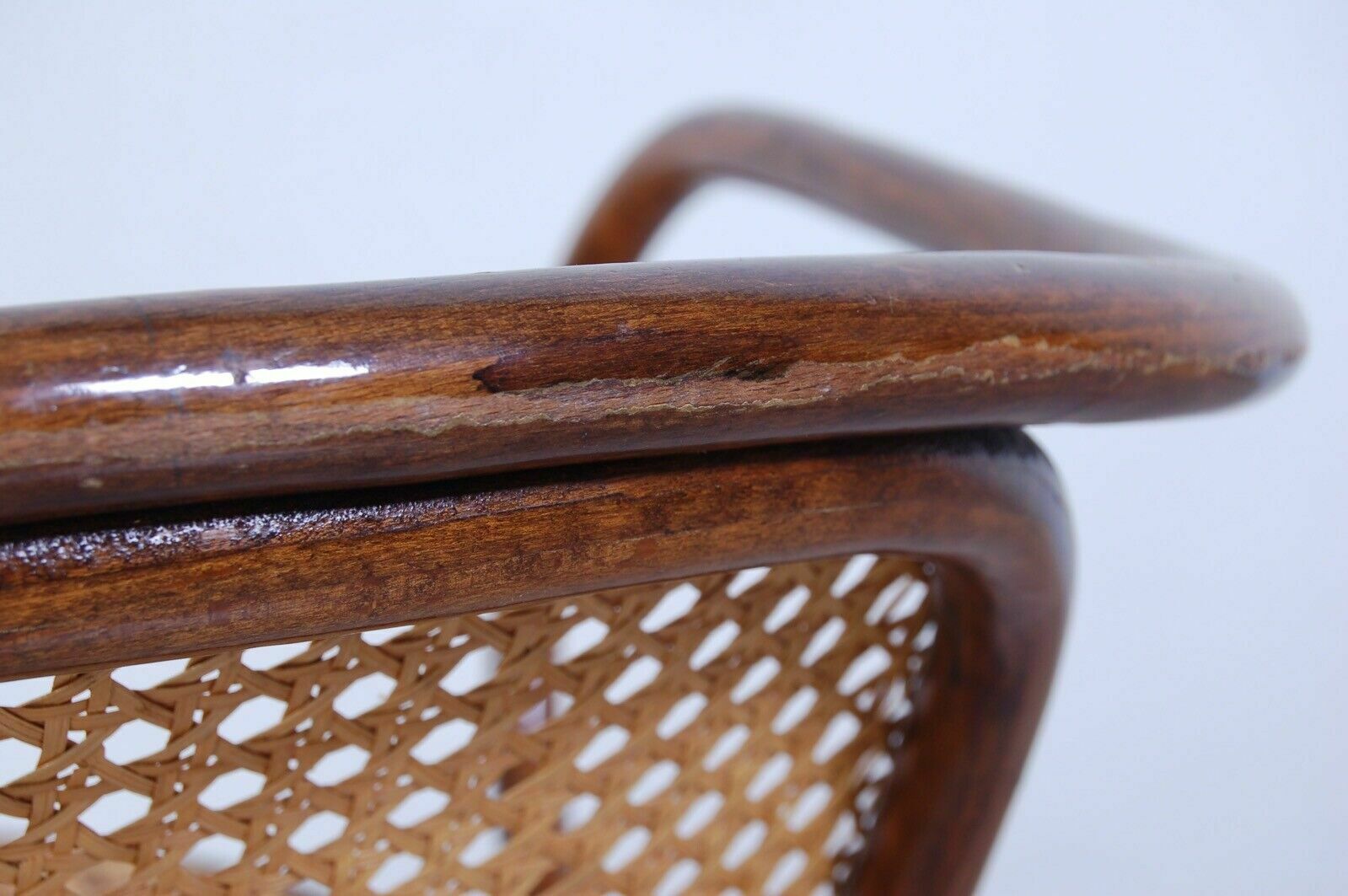 Furniture Thonet Type Swivel Chair With Curved Wooden Armrests Vienna Straw Armchair photo
