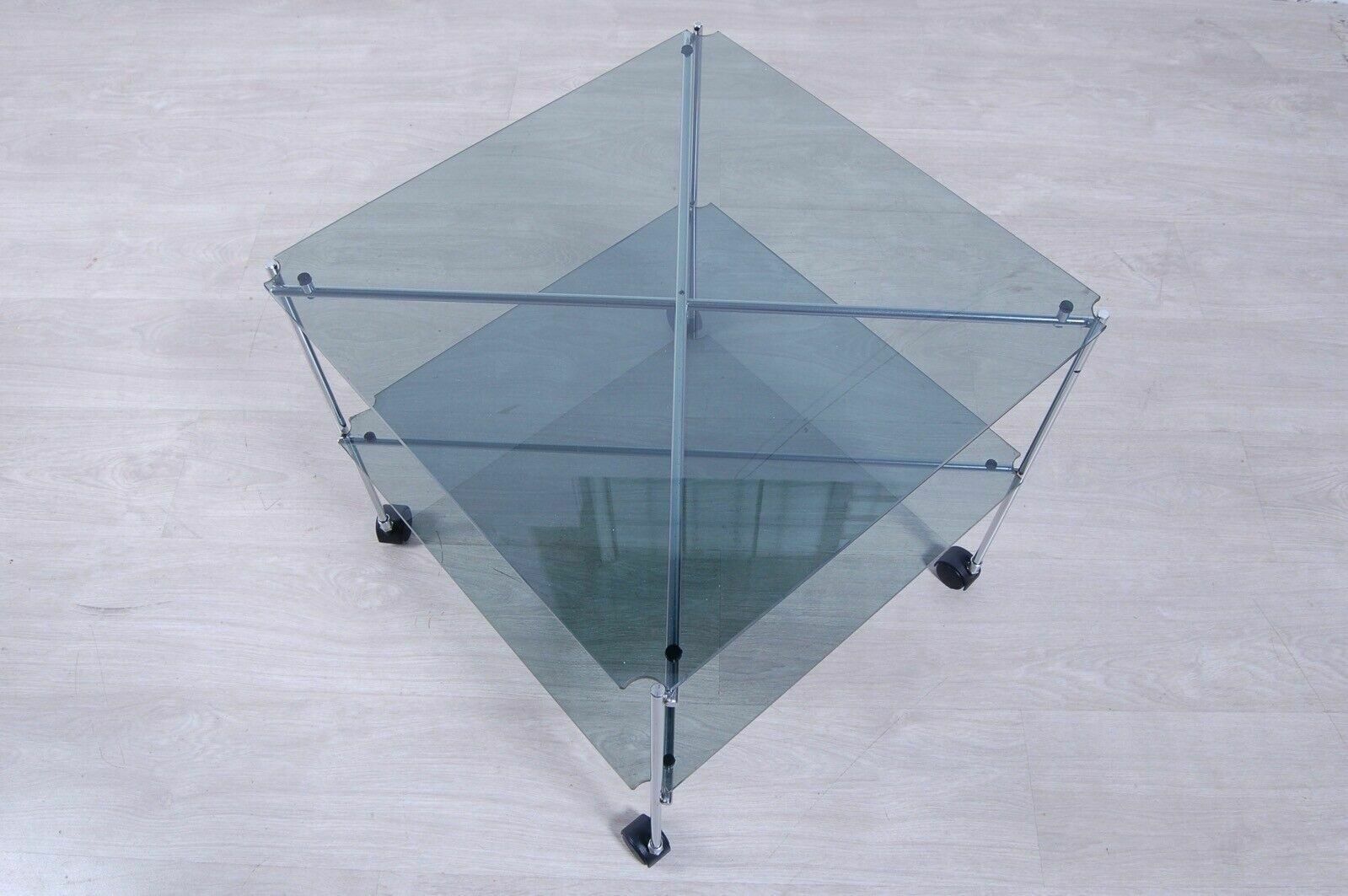 Biplano Coffee Table Design Bruno Munari Robots Coffee Table Postmodern Steel Glass photo Furniture