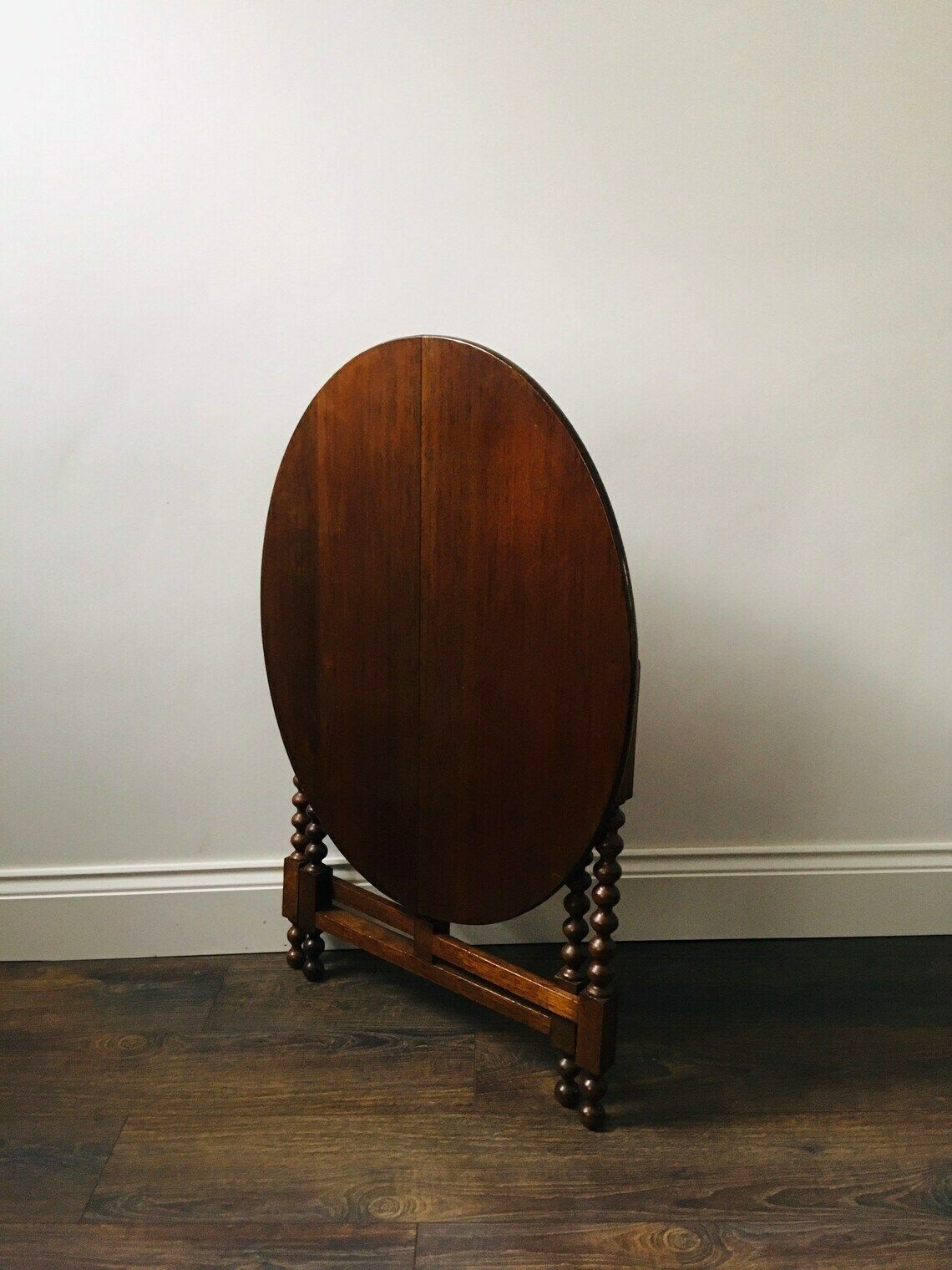 British Folding Bobbin Pin Leg Table photo for sale
