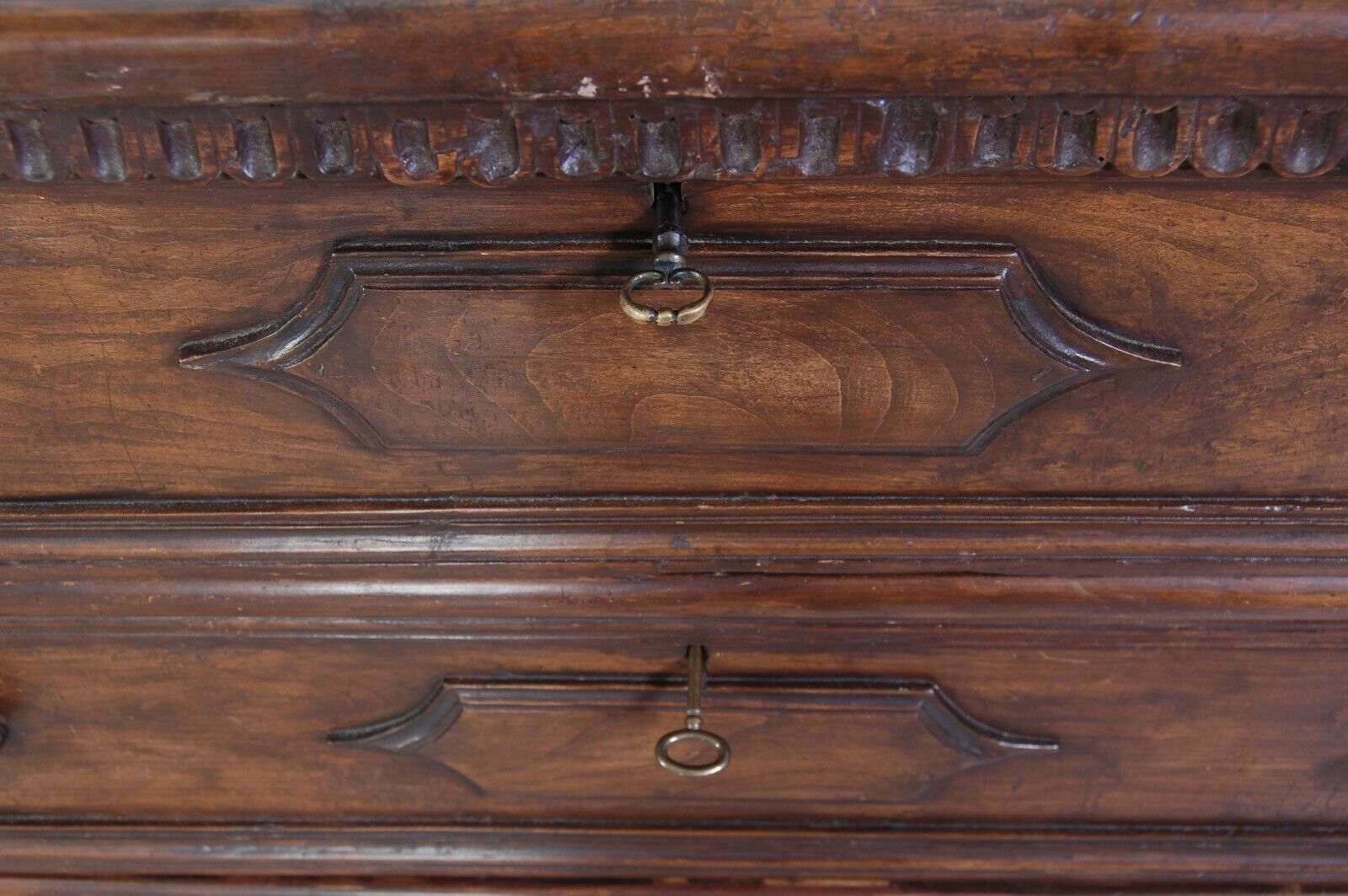 Antique Chest Of Drawers From The End Of The 18th Century, Old Lombard Chest Of Drawers With Walnut Flap photo Furniture