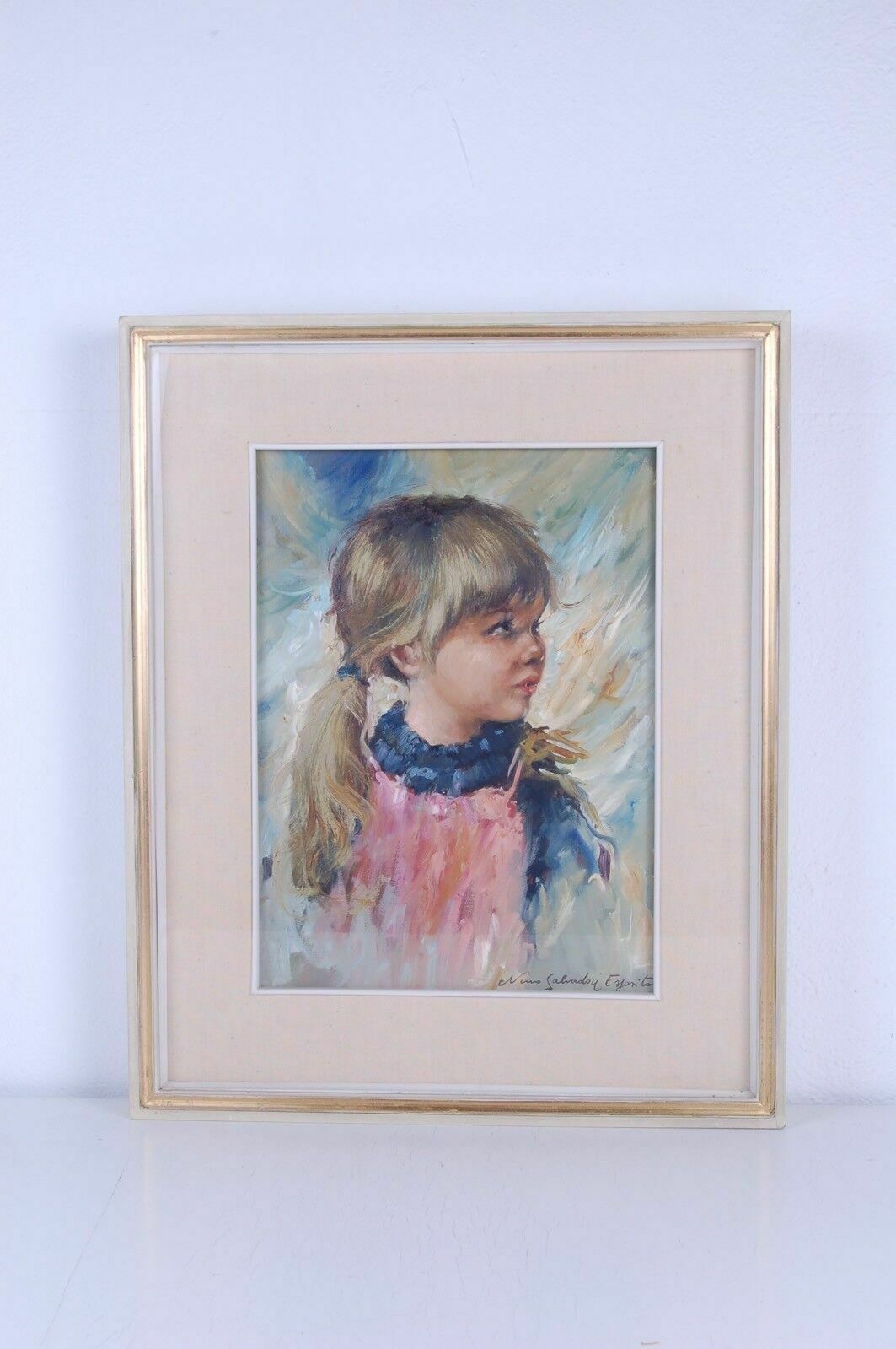 Nino Salvadori Esposito Painting, Oil Painting On Canvas. With Frame