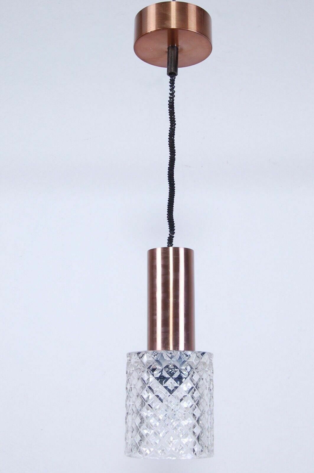 Chandelier From The 60s, In Aluminum And Worked Glass. photo vintage