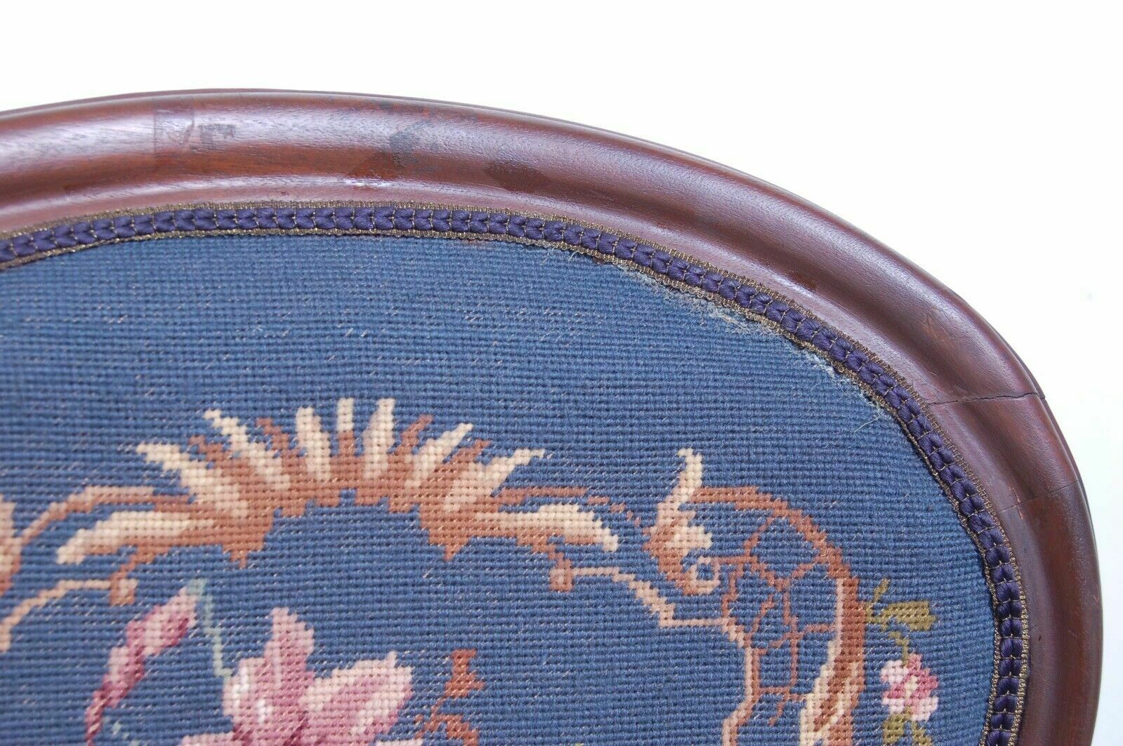 photo for sale Chair With Armrests Antique Armchair In Carved Wood With Floral Fabric