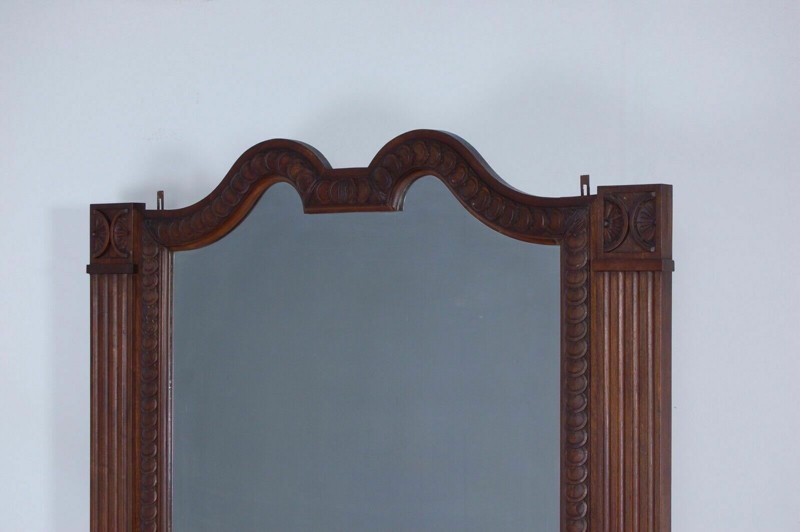 580.0 Ancient Low Sideboard, Old Chest Of Drawers With Mirror From The Early 1900s In Solid Wood photo