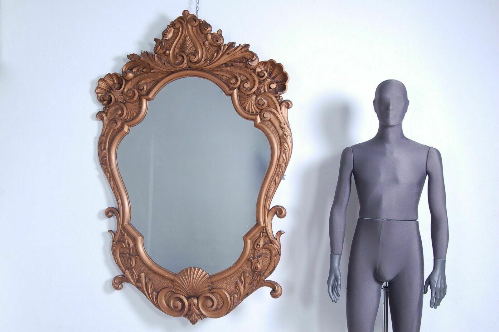 Large Mirror, Antique Mirror With Gilded Wooden Frame From The Late 1800s And Early 1900s photo furniture