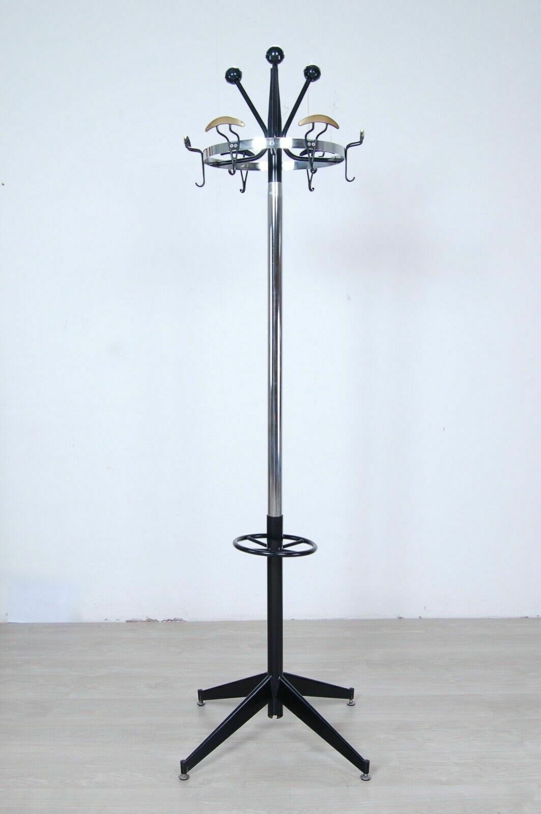 Iron And Steel Coat Stand From The 50s. Vintage Modern Design