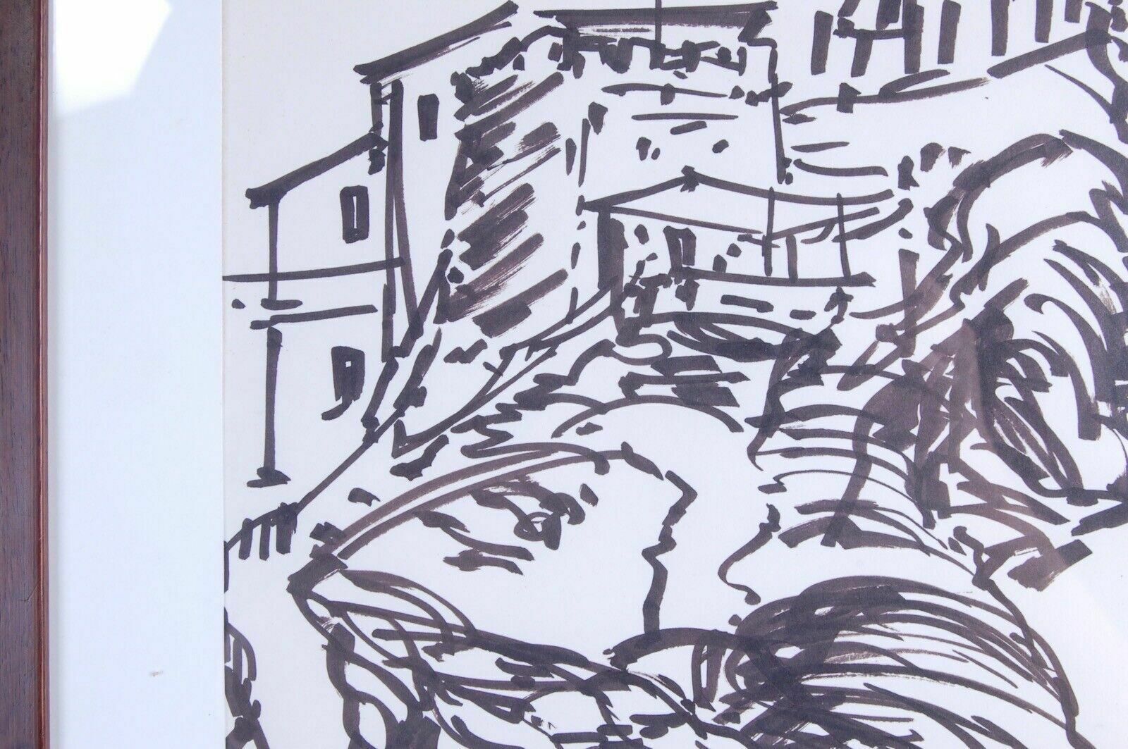 Fulvia Crenna Works Sketches Quick Pencil Charcoal Marker Paintings 70s photo vintage