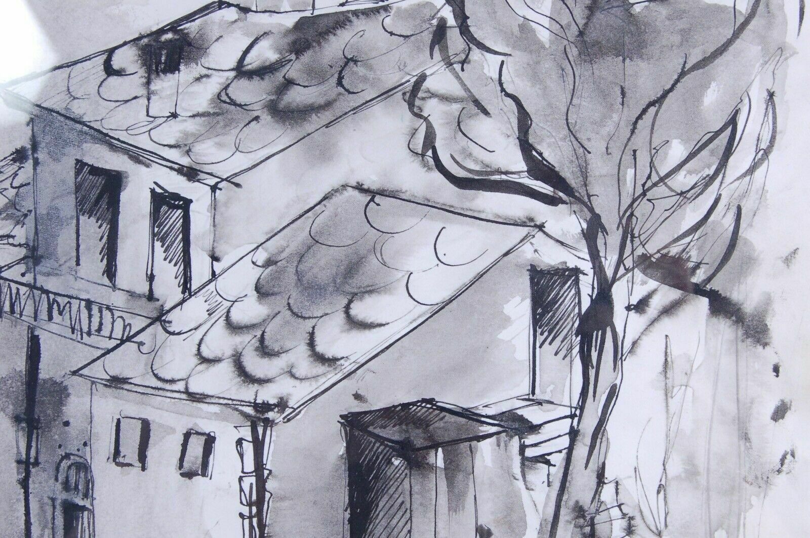 159.0 Fulvia Crenna Works Sketches Quick Pencil Charcoal Marker Paintings 70s photo