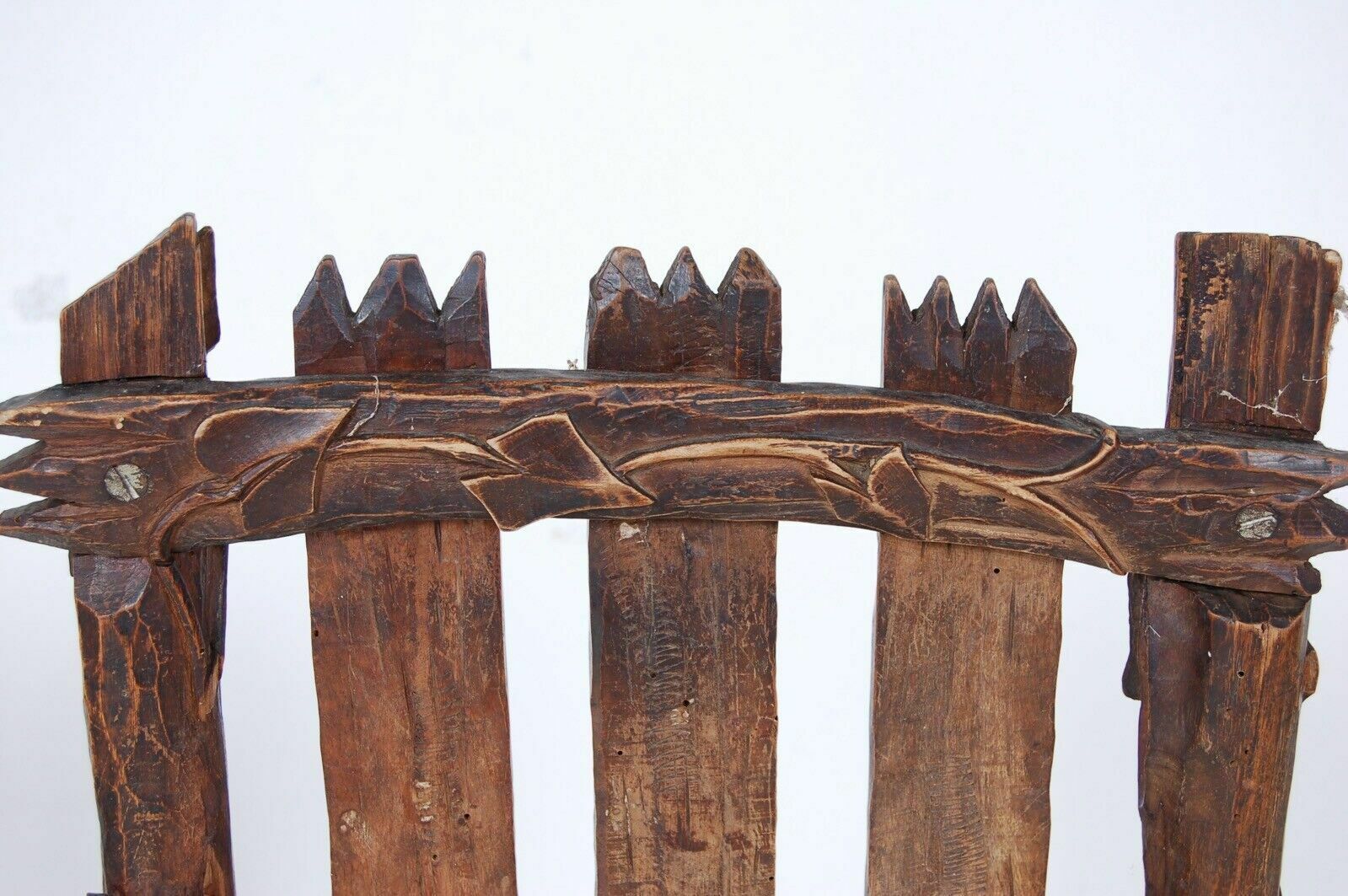 photo furniture Hand Carved Wooden Garden Lounge Set, Unique Piece Of Craftsmanship From The 20s And 30s
