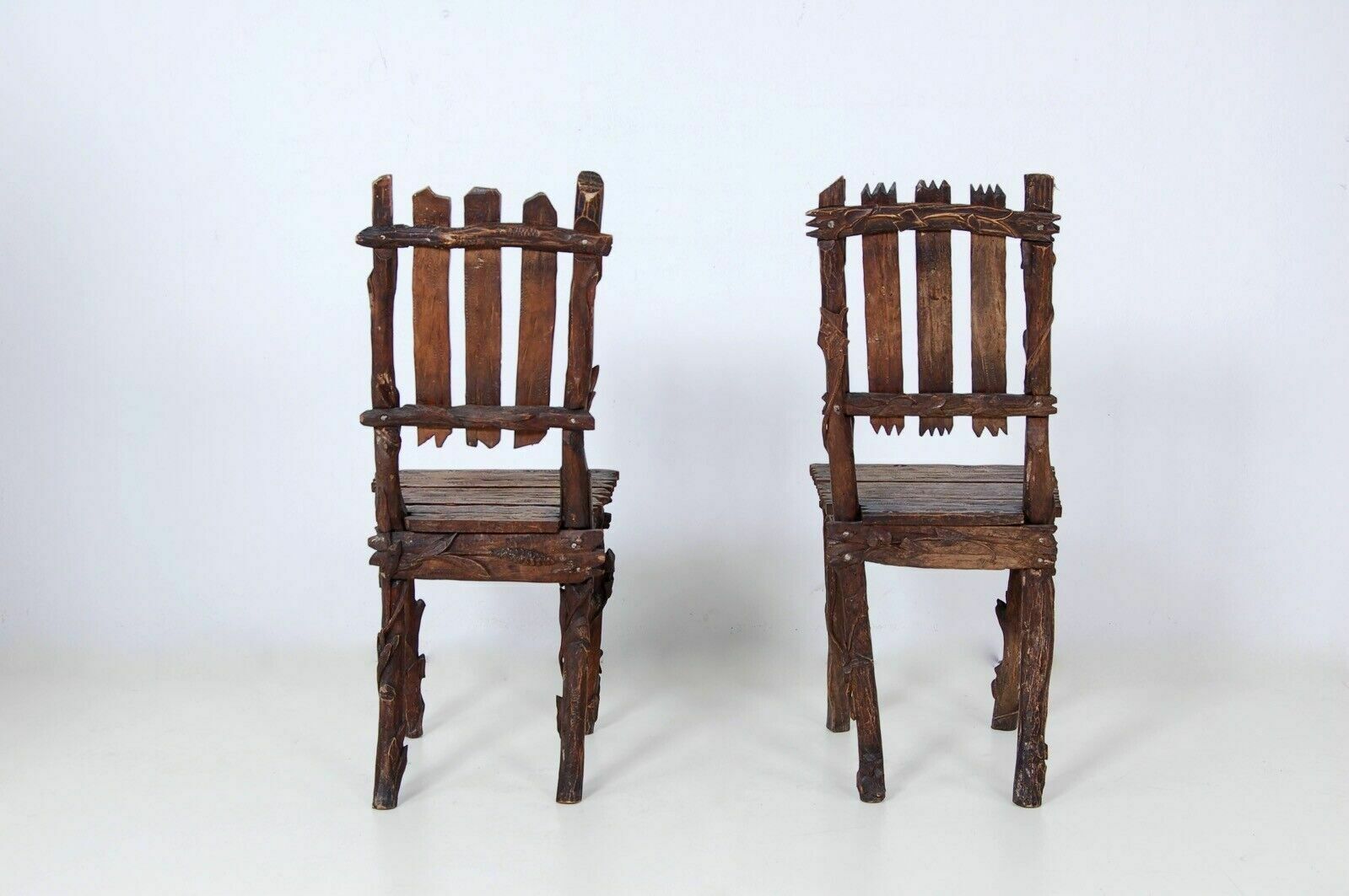 Furniture Hand Carved Wooden Garden Lounge Set, Unique Piece Of Craftsmanship From The 20s And 30s photo