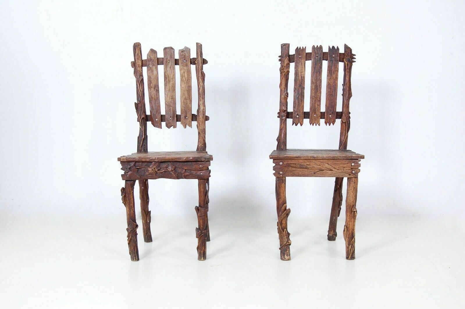 506.0 Hand Carved Wooden Garden Lounge Set, Unique Piece Of Craftsmanship From The 20s And 30s photo