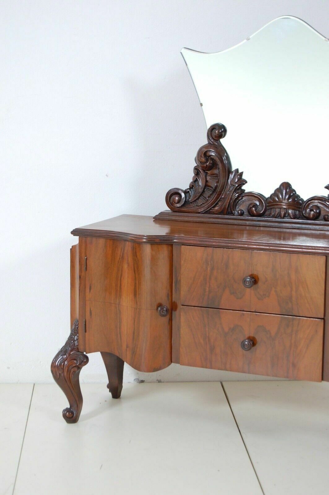 Chippendale Petineuse In Briar With Large Mirror, Two Doors, Two Drawers photo Furniture