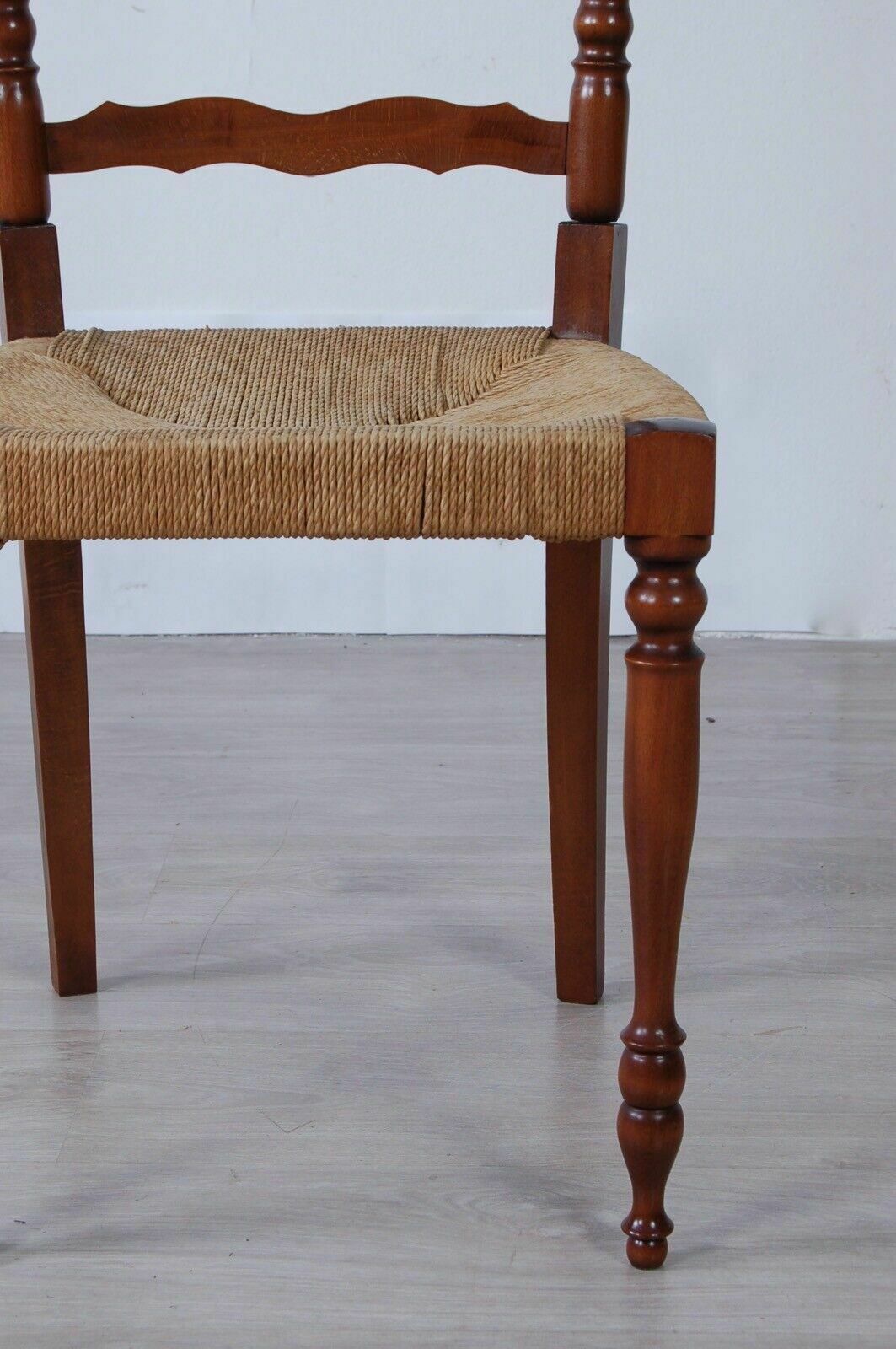 High Back Wooden Chair With Straw Seat Design And Production In The 50s photo 53.0