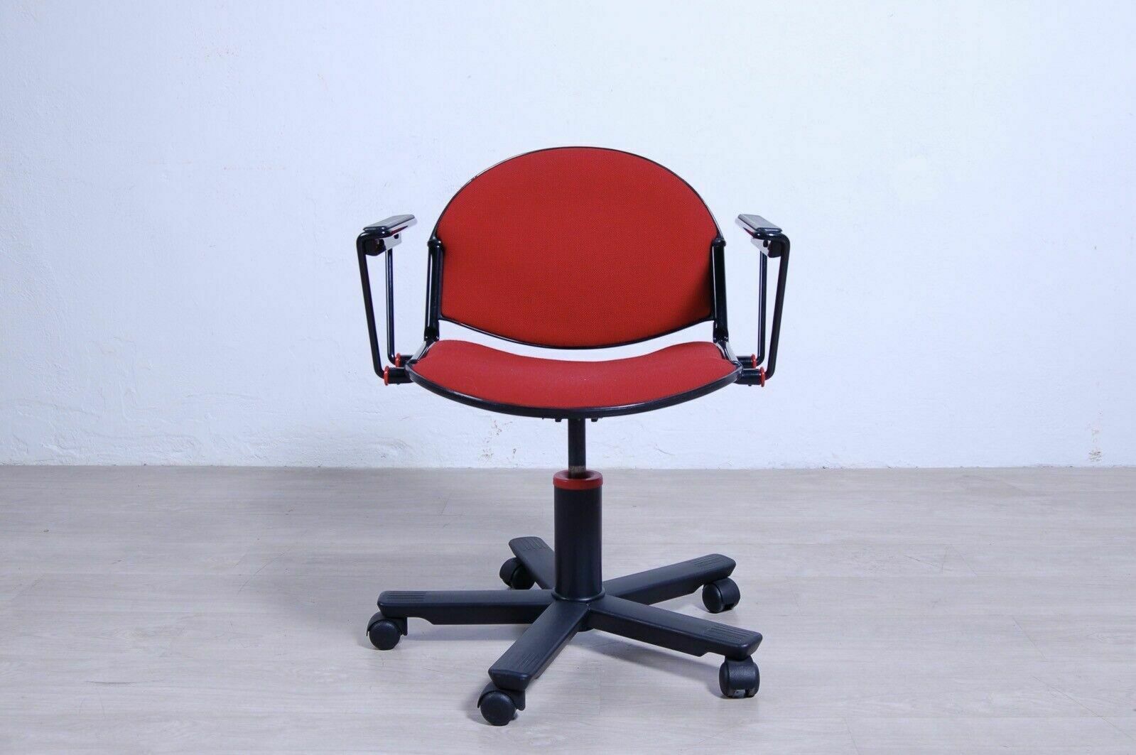 Modulamm Red Swivel Office Chair Designed By Lucci Orlandini From The 1990s photo furniture