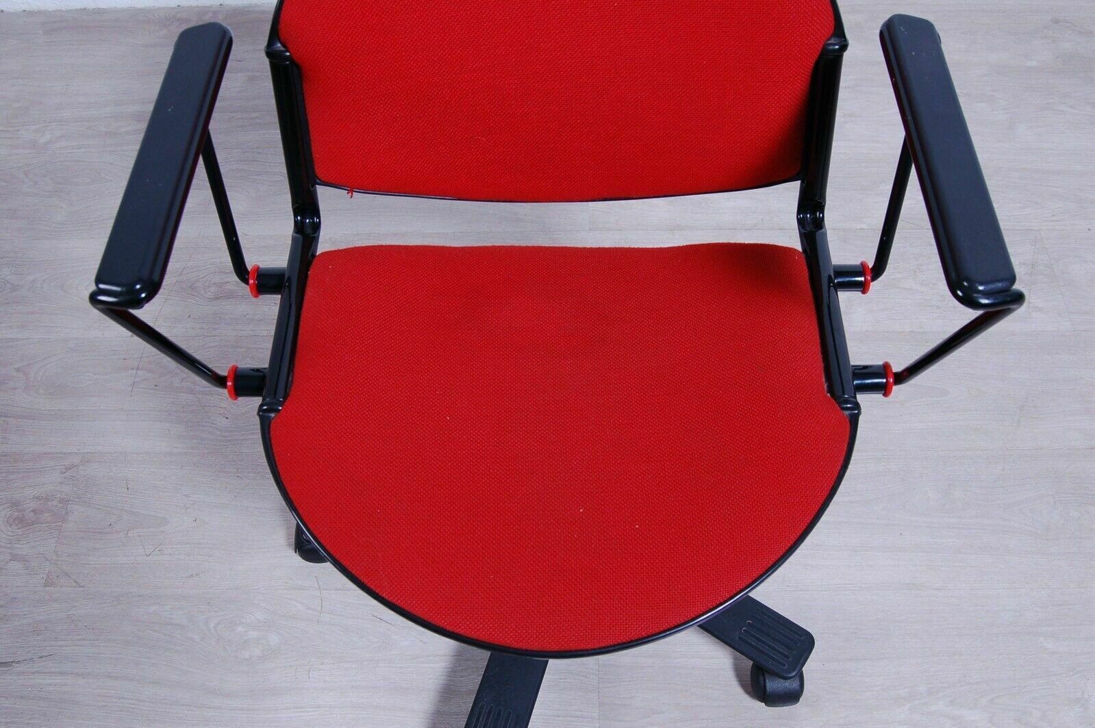 Modulamm Red Swivel Office Chair Designed By Lucci Orlandini From The 1990s photo for sale