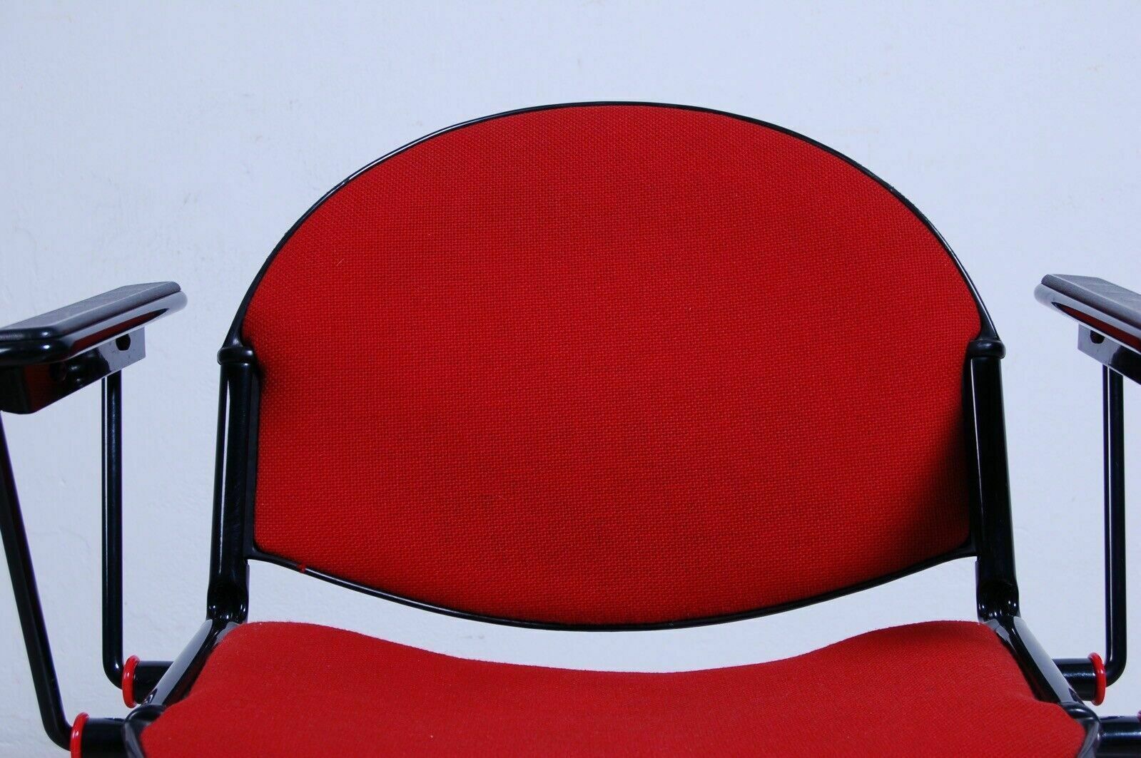 Modulamm Red Swivel Office Chair Designed By Lucci Orlandini From The 1990s photo vinterior