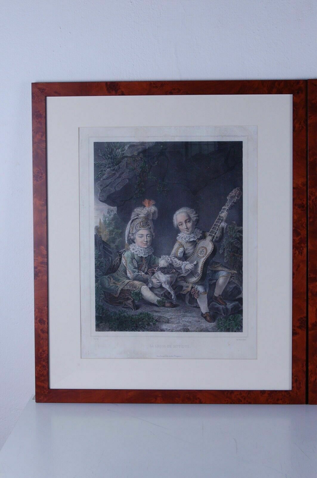 Pair Of Watercolor Lithographs. Peyre Jules. Bernard, Bequet, Paris. Early 1800s photo furniture
