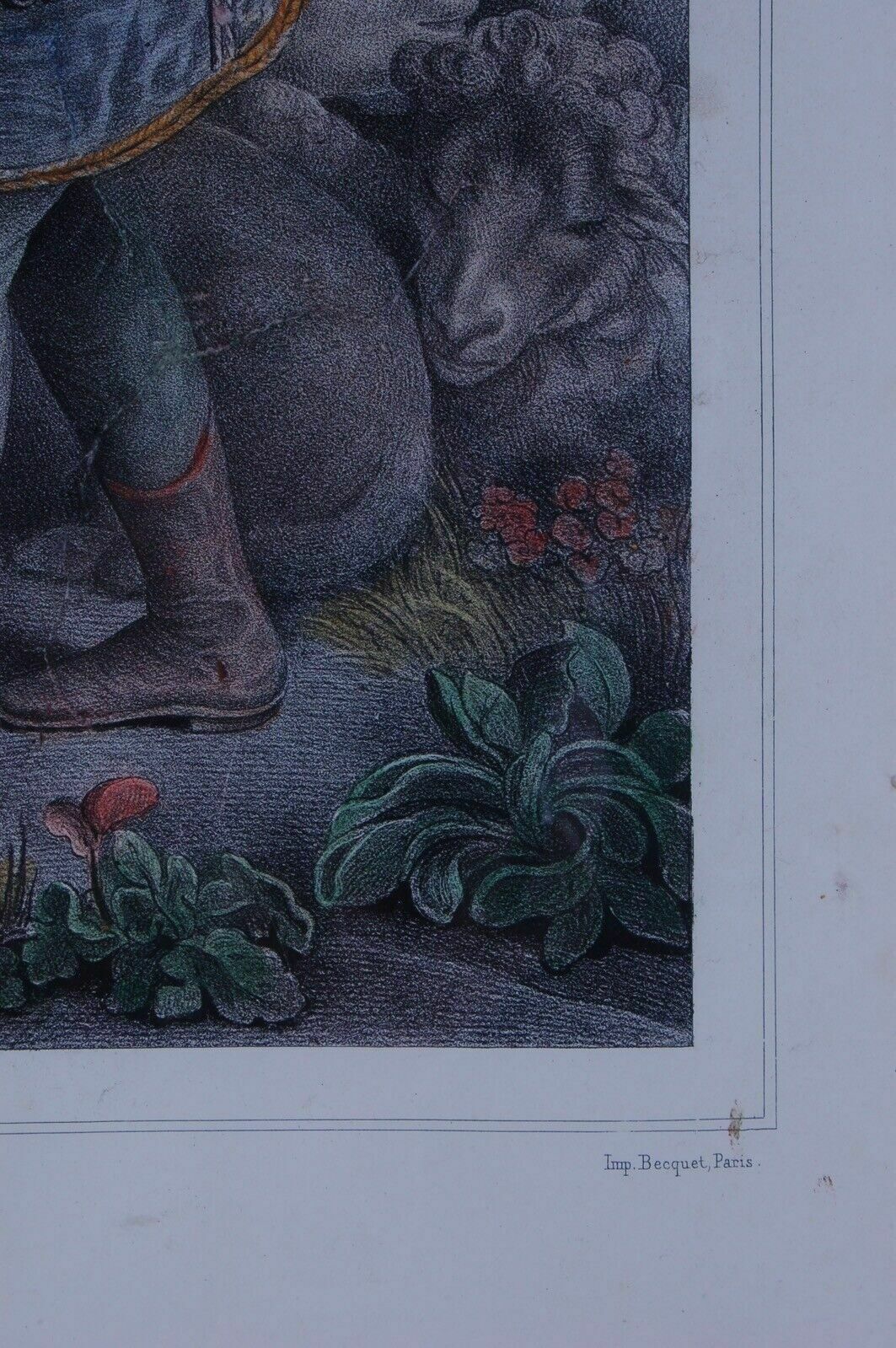 Pair Of Watercolor Lithographs. Peyre Jules. Bernard, Bequet, Paris. Early 1800s photo buy