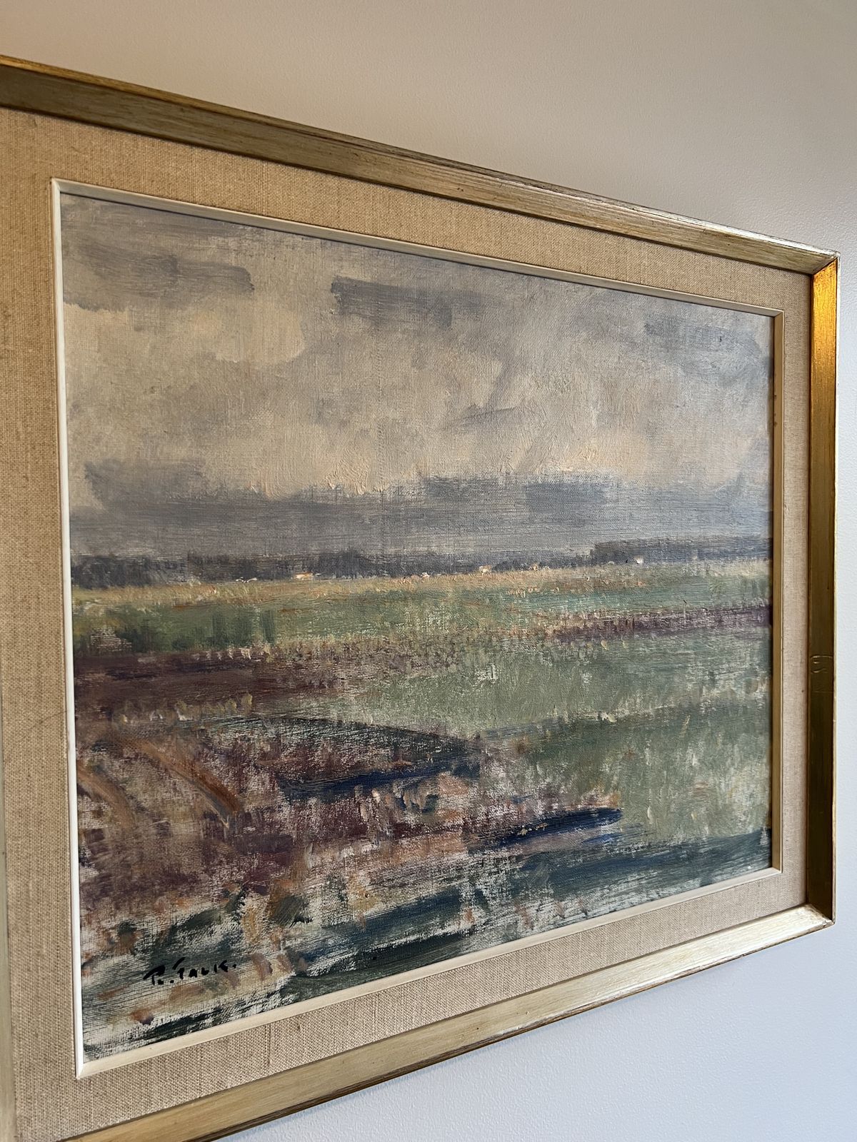 Mid Century Swedish Oil On Canvas   Landscape By Ragnar Falk photo for sale