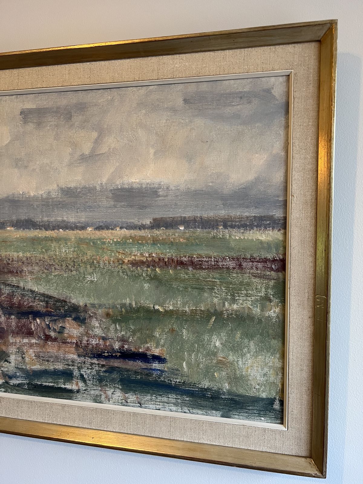 Mid Century Swedish Oil On Canvas   Landscape By Ragnar Falk photo vintage