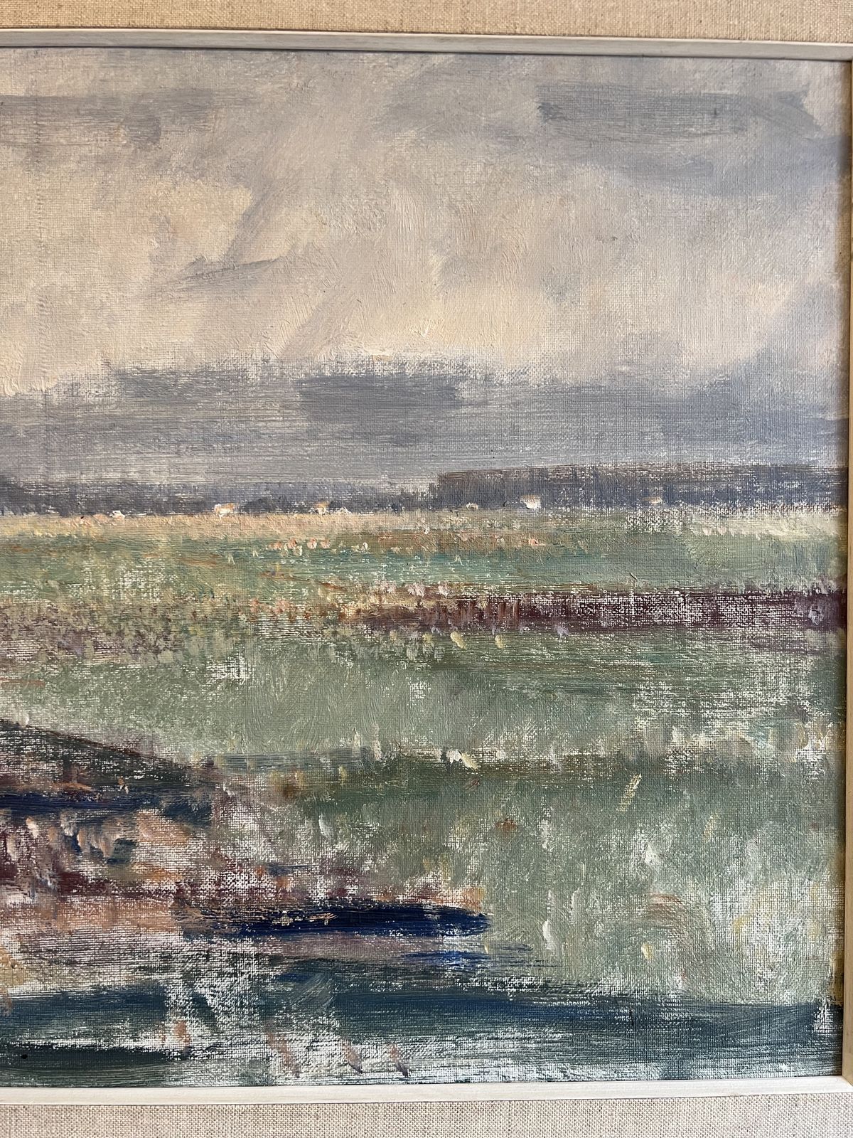 photo for sale Mid Century Swedish Oil On Canvas   Landscape By Ragnar Falk
