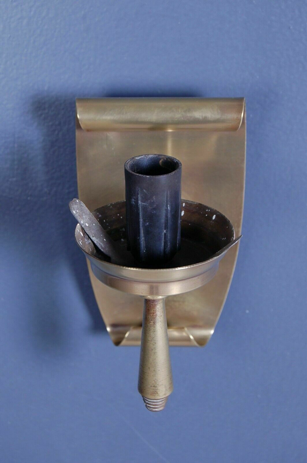 Pair Of Sconces In Brass And Blown Glass, Curl Design From The 1940s photo buy