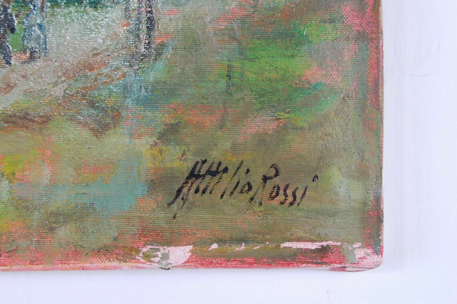 Framework Attilio Rossi Landscape Dorga Bergamo Oil On Canvas Certified photo furniture