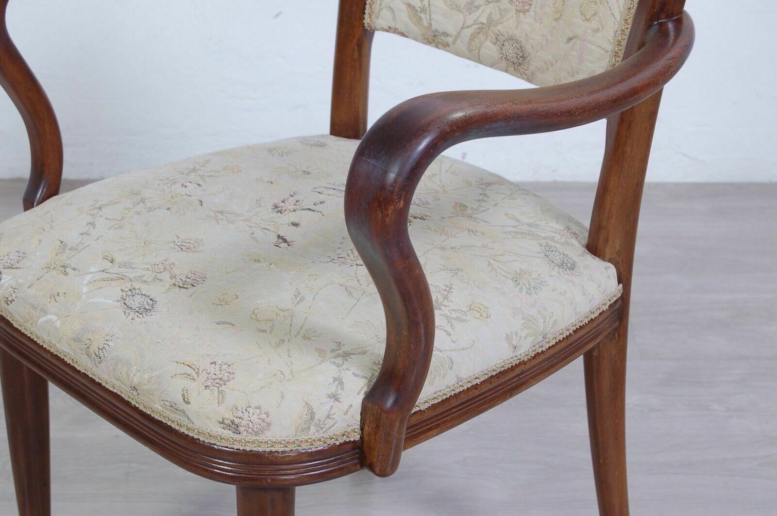 Paolo Buffa Style Design Armchair Made By Enrico Paolo Borghi In The 1950s Walnut photo vintage