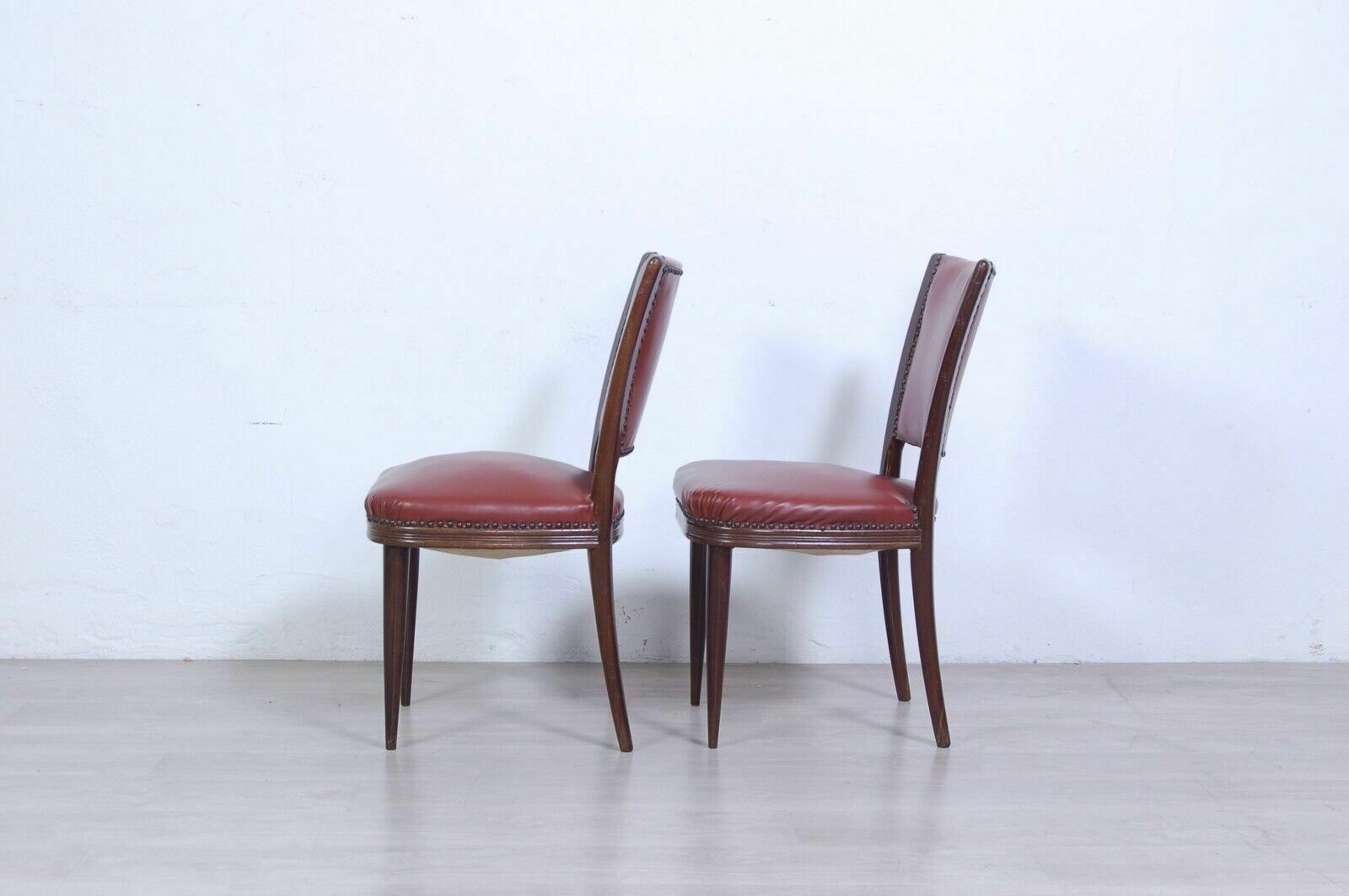 Pair Of Paolo Buffa Style Design Chairs Made By Enrico Paolo Borghi In The 1950s Walnut photo vinterior