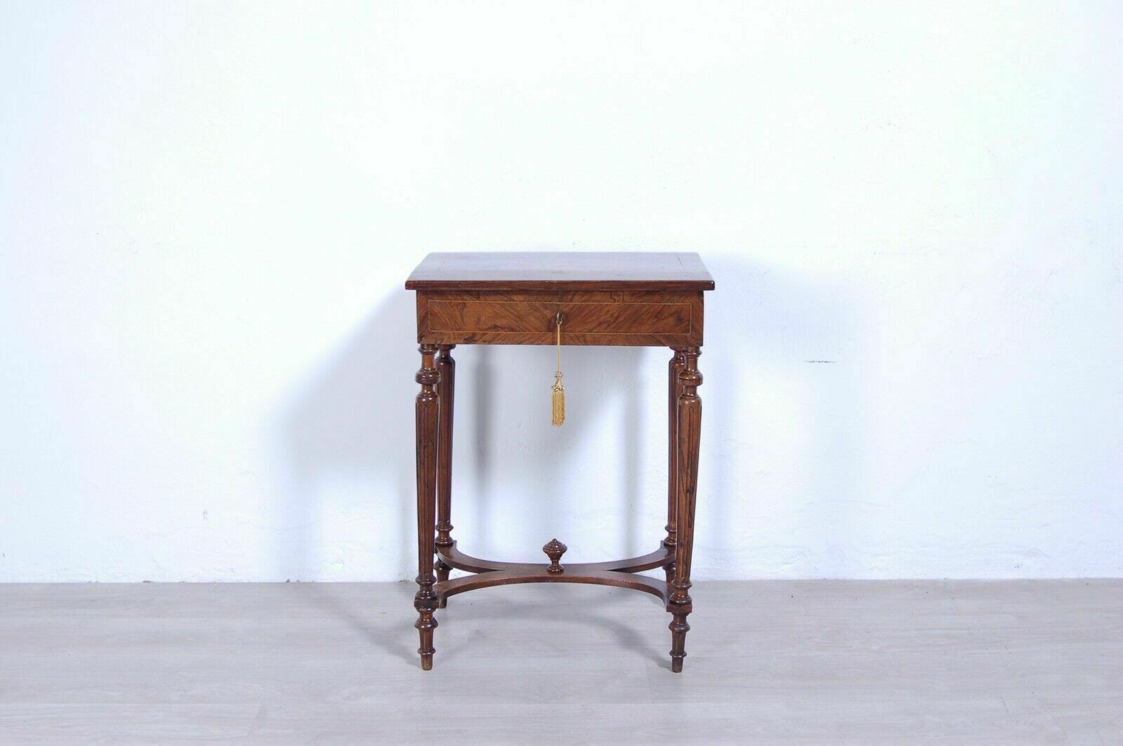 Antique French Briar Inlaid Wood Napoleon III 800 Work Table photo furniture