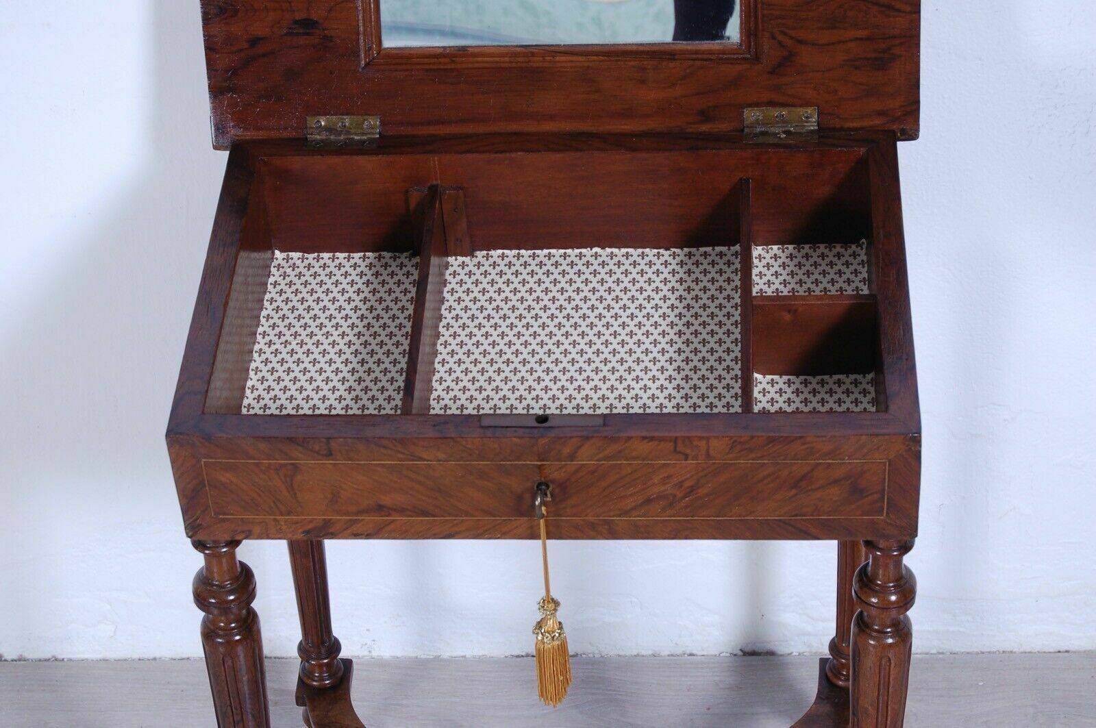 Antique French Briar Inlaid Wood Napoleon III 800 Work Table photo buy