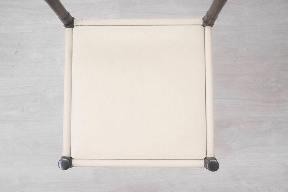 Vintage Design Wooden Chair From The 50s And 60s With Cream Skai Seat photo Furniture