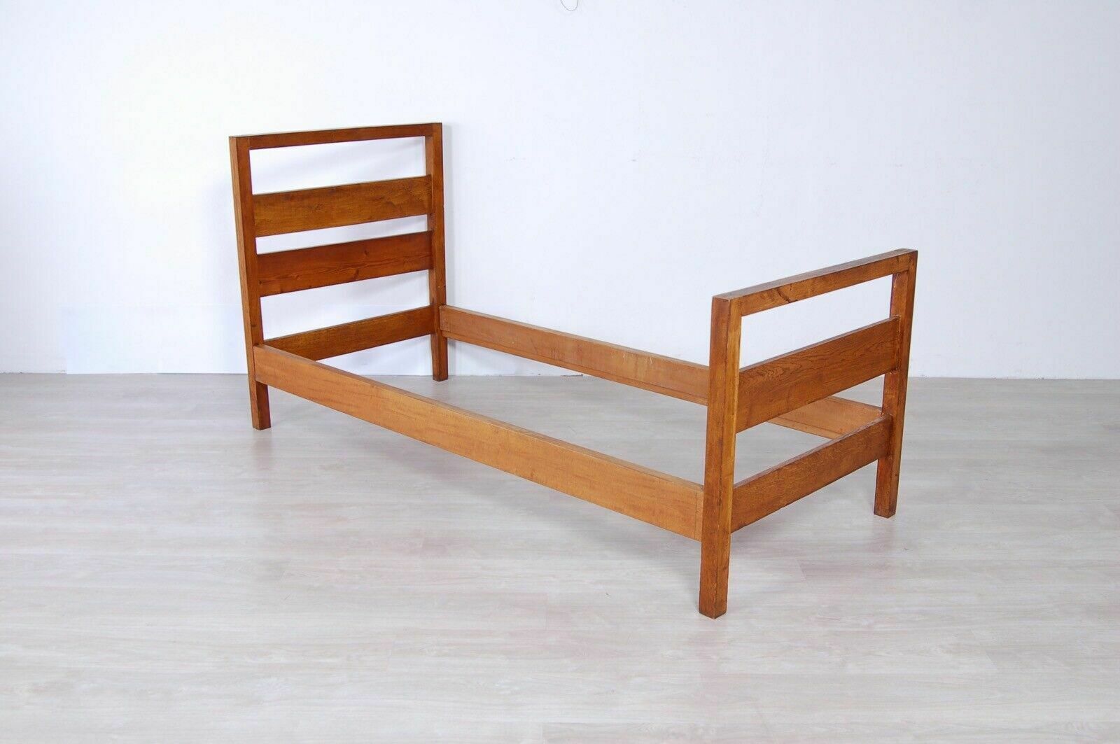 Single Bed With Solid Wood Structure, Rationalist Design From The 1930s