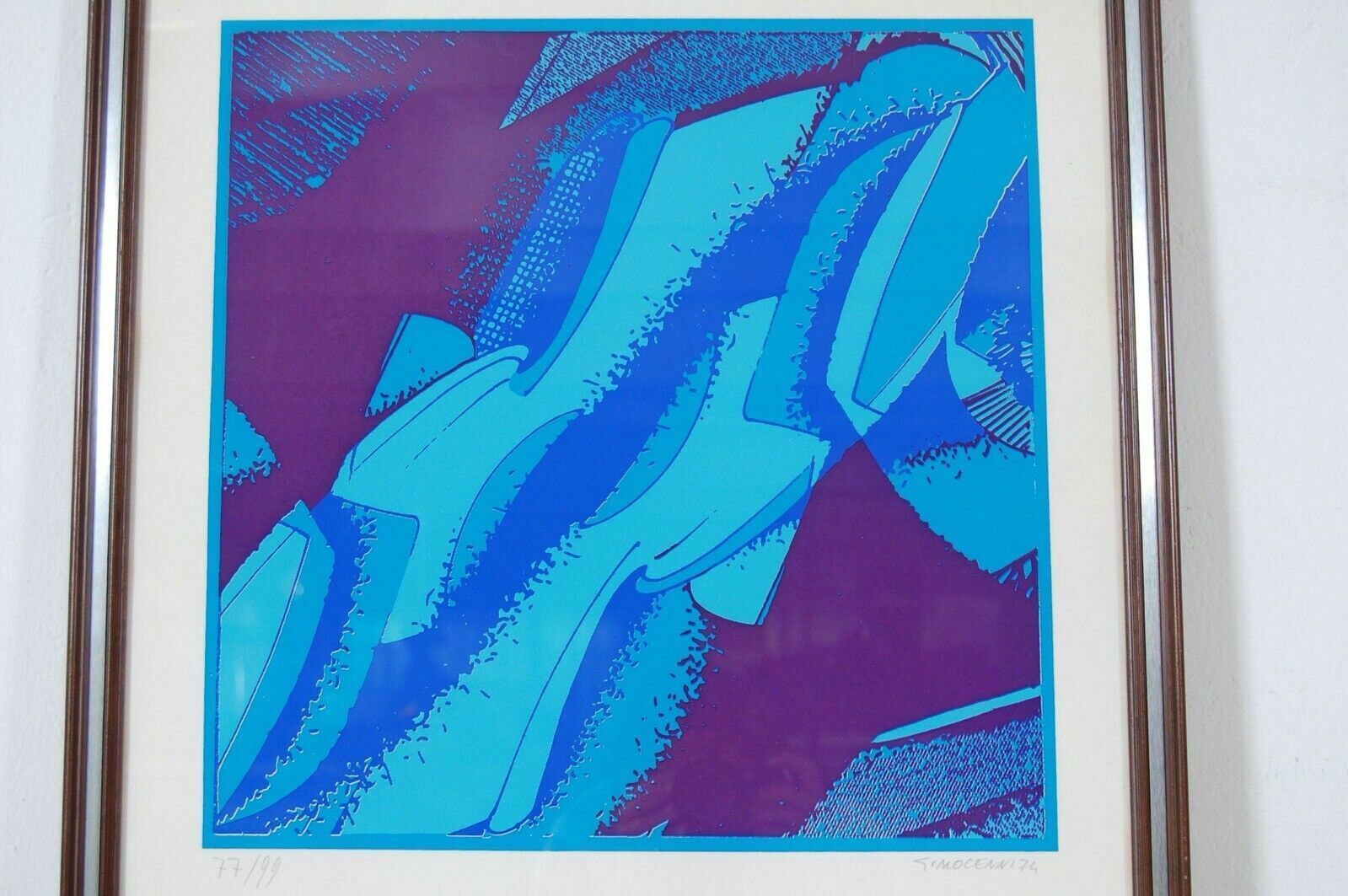 Original Innocenti Gualtiero Woodcut Numbered And Signed By The Author In Blue photo Art