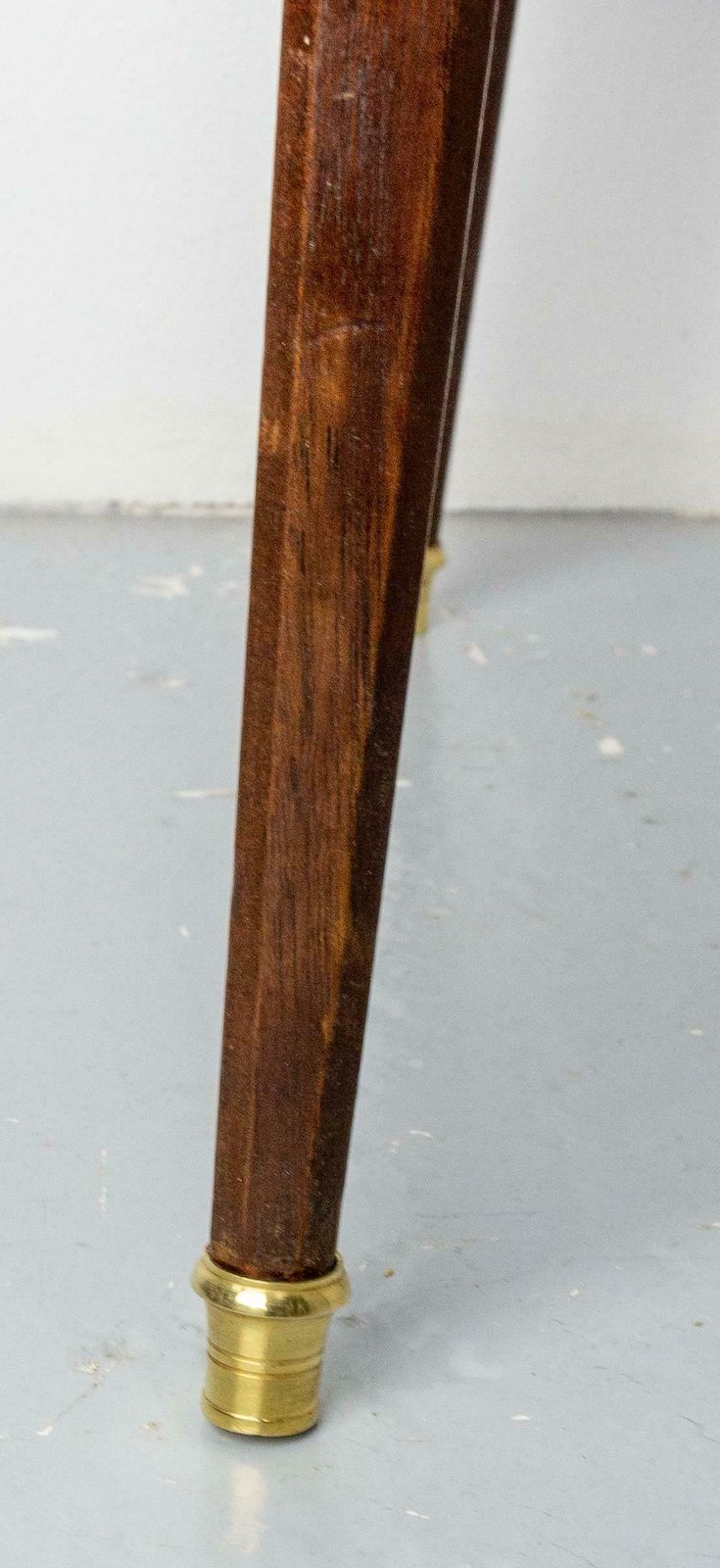 Home Decor French 1900 Iroko, Marble & Brass Sellette Or Plant Holder Louis XVI St, C 1900 photo