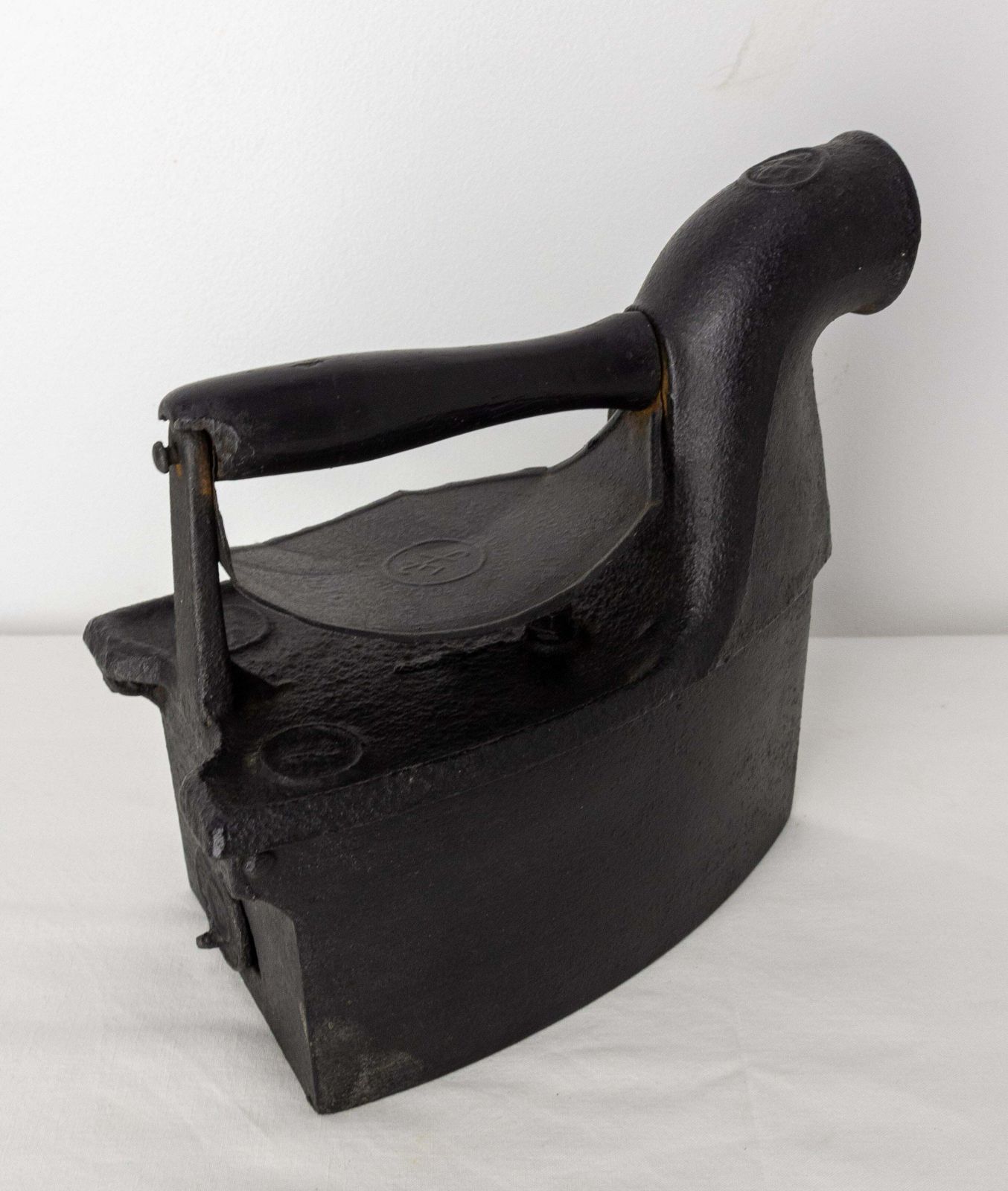 Antique Braise Cast Iron Flat Press Laundry Trivet, France, 19th Century photo for sale