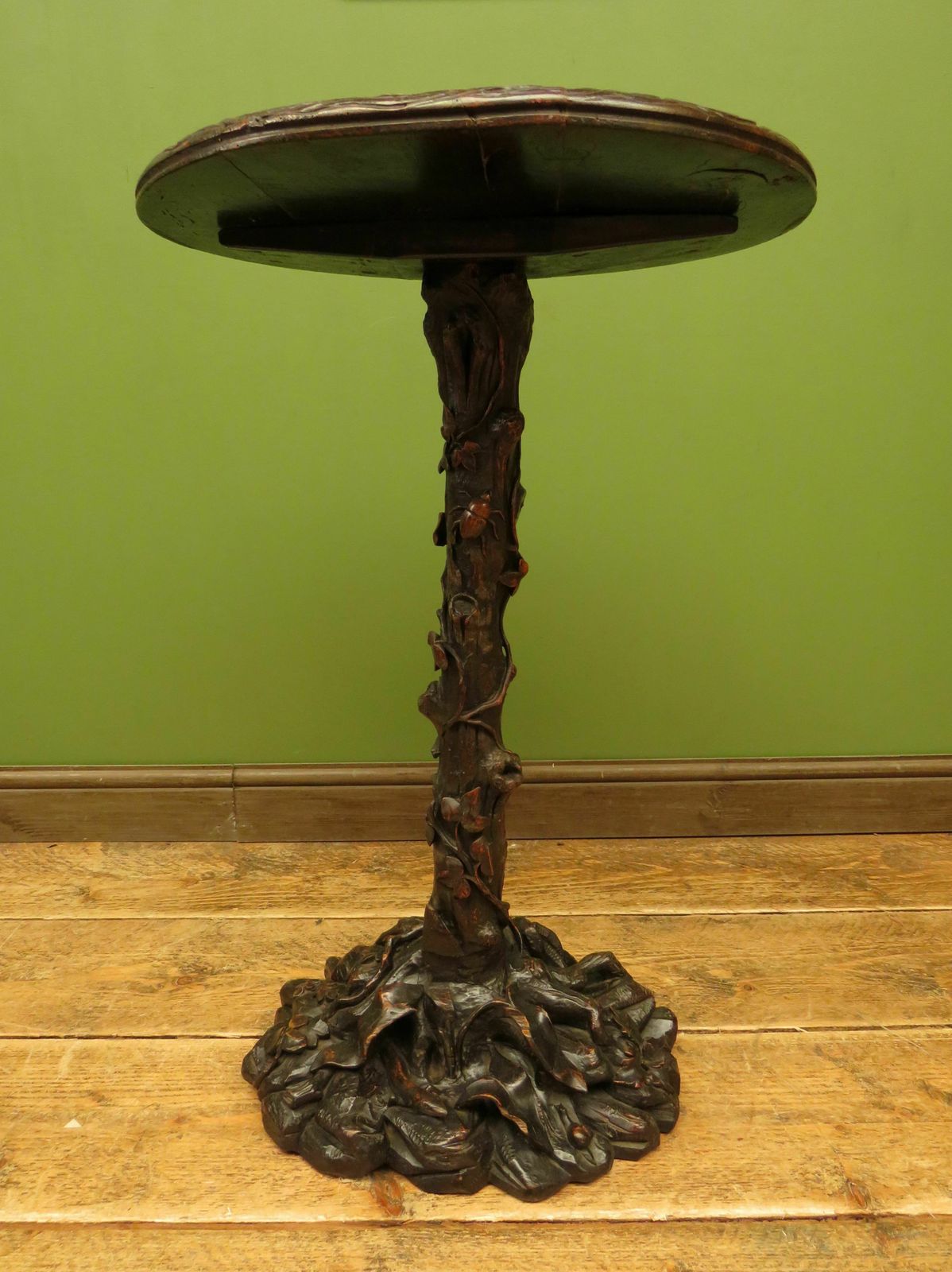 Carved Antique Black Forest Table In The Style Of Matthew & Willem Horrix photo buy