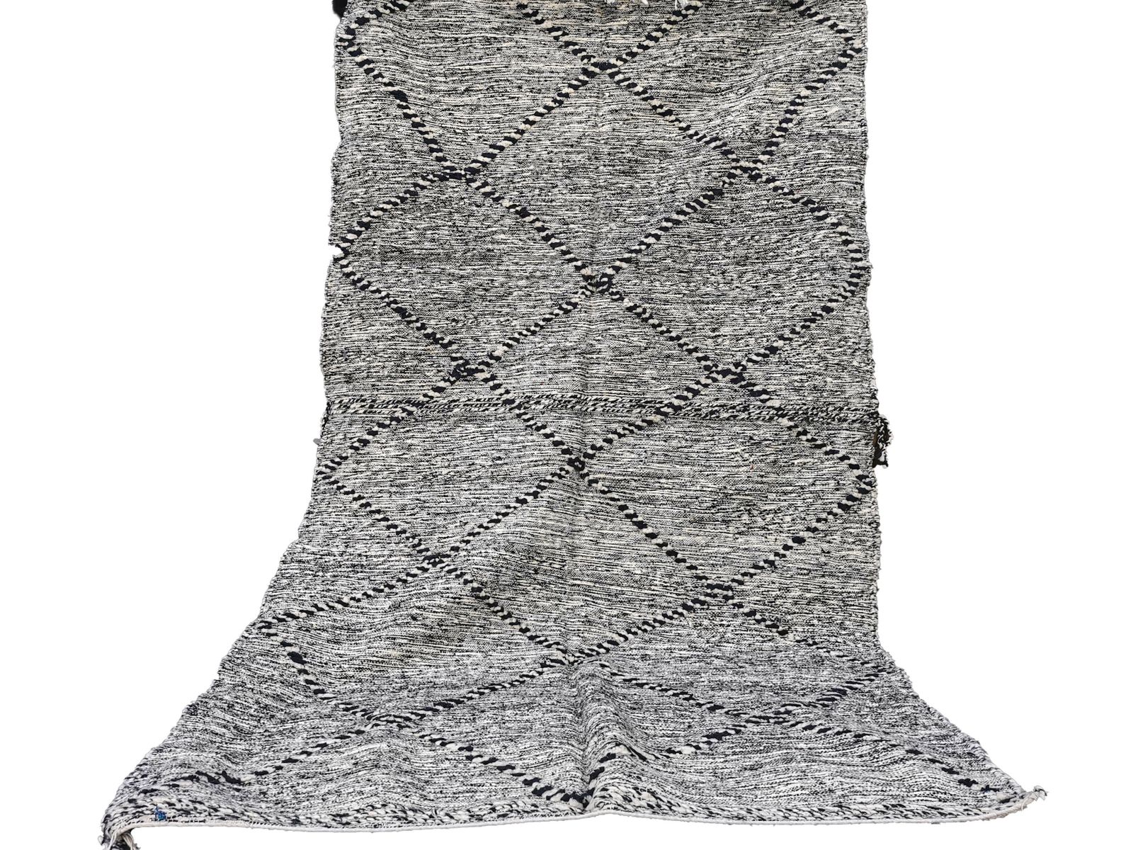 Uk Based, No Custom Fee/ Handmade Grey Moroccan Berber Rug. Camel Wool Carpet 243x140cm
