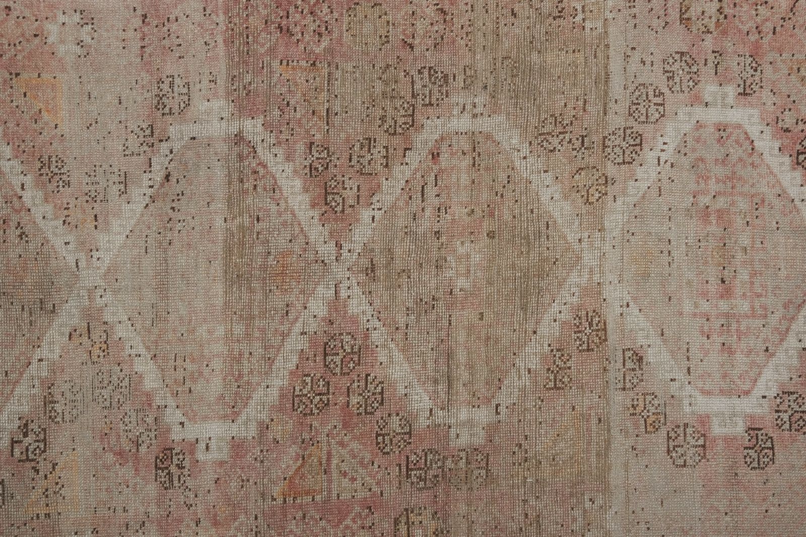 photo for sale Distressed Turkish Wool Pink Runner Rug With Southwestern Style 4'9" X 10'12"
