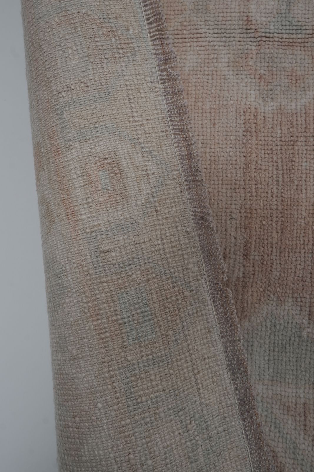 Vintage Faded Pale Oushak Rug Runner 5'7'' X 12'12'' photo buy